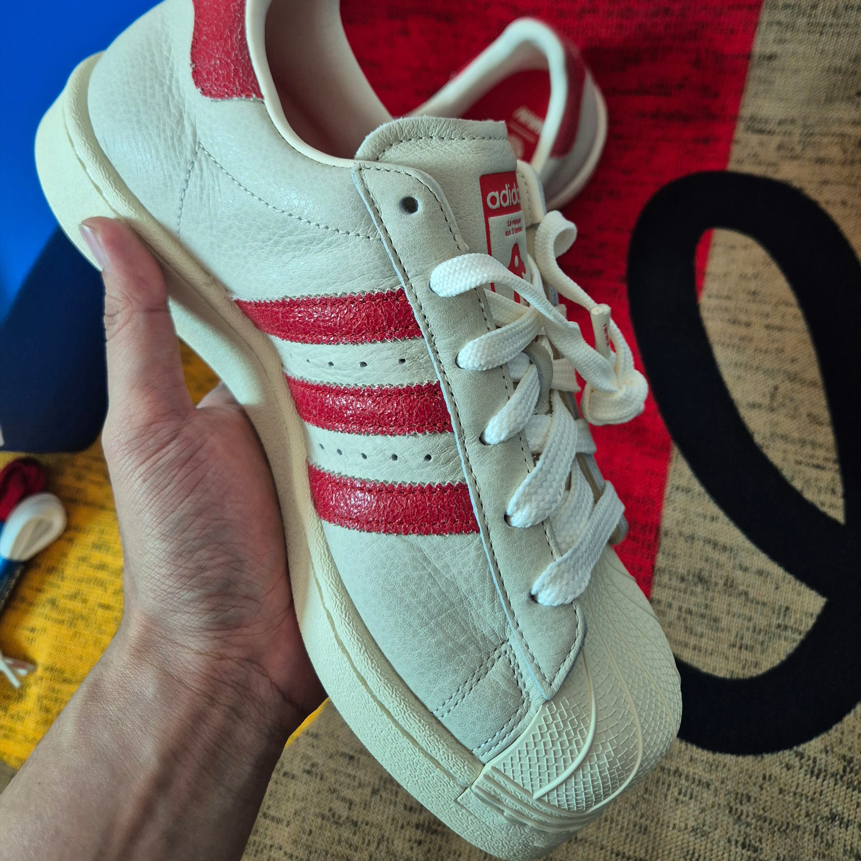 (W) Adidas x Avavav Superstar Crystal White Supplier Colour 착용 스타일 - 2