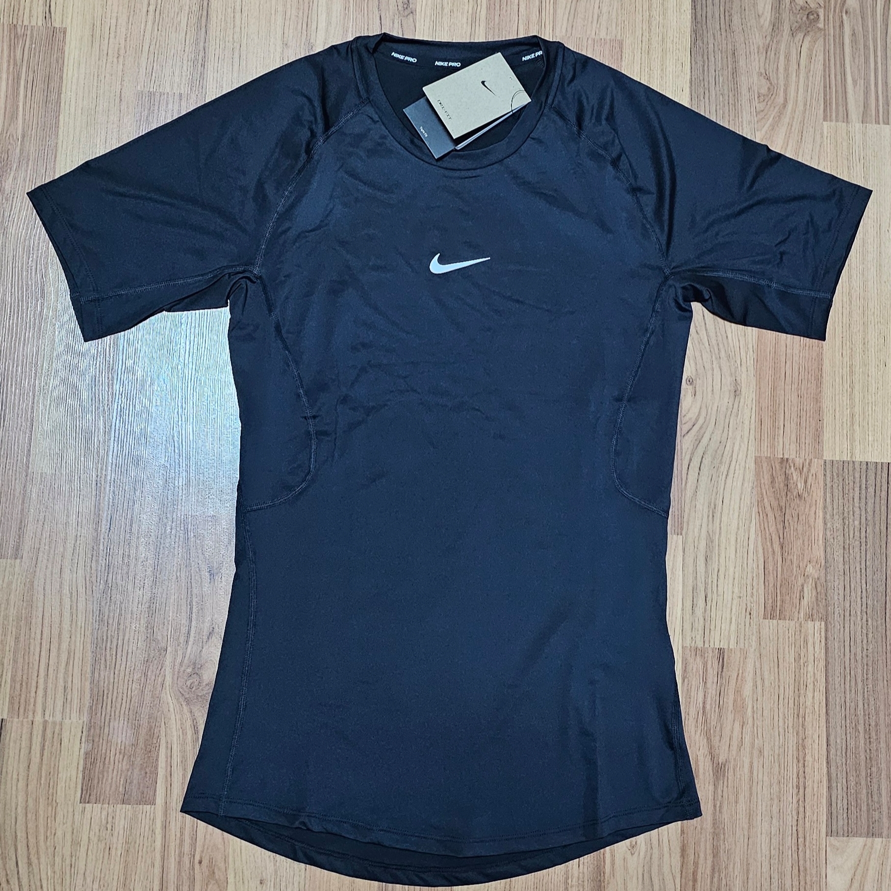 Nike Pro Dri-Fit Short Sleeve Fitness Top Black - Asia 착용 스타일 - 1