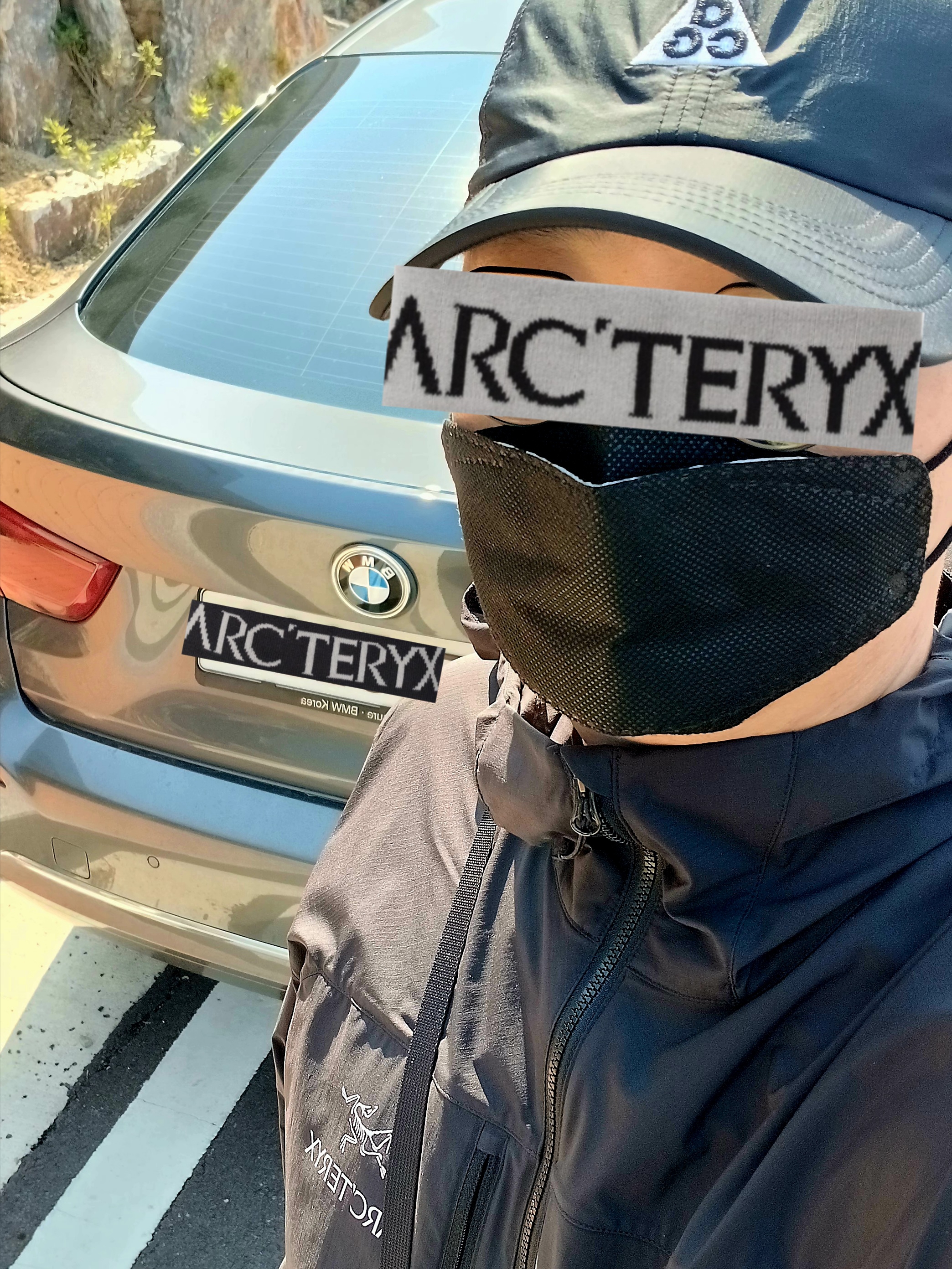 Nike ACG Trail Cap Black, Arc'teryx Squamish Hoody Black 착용 스타일 - 1