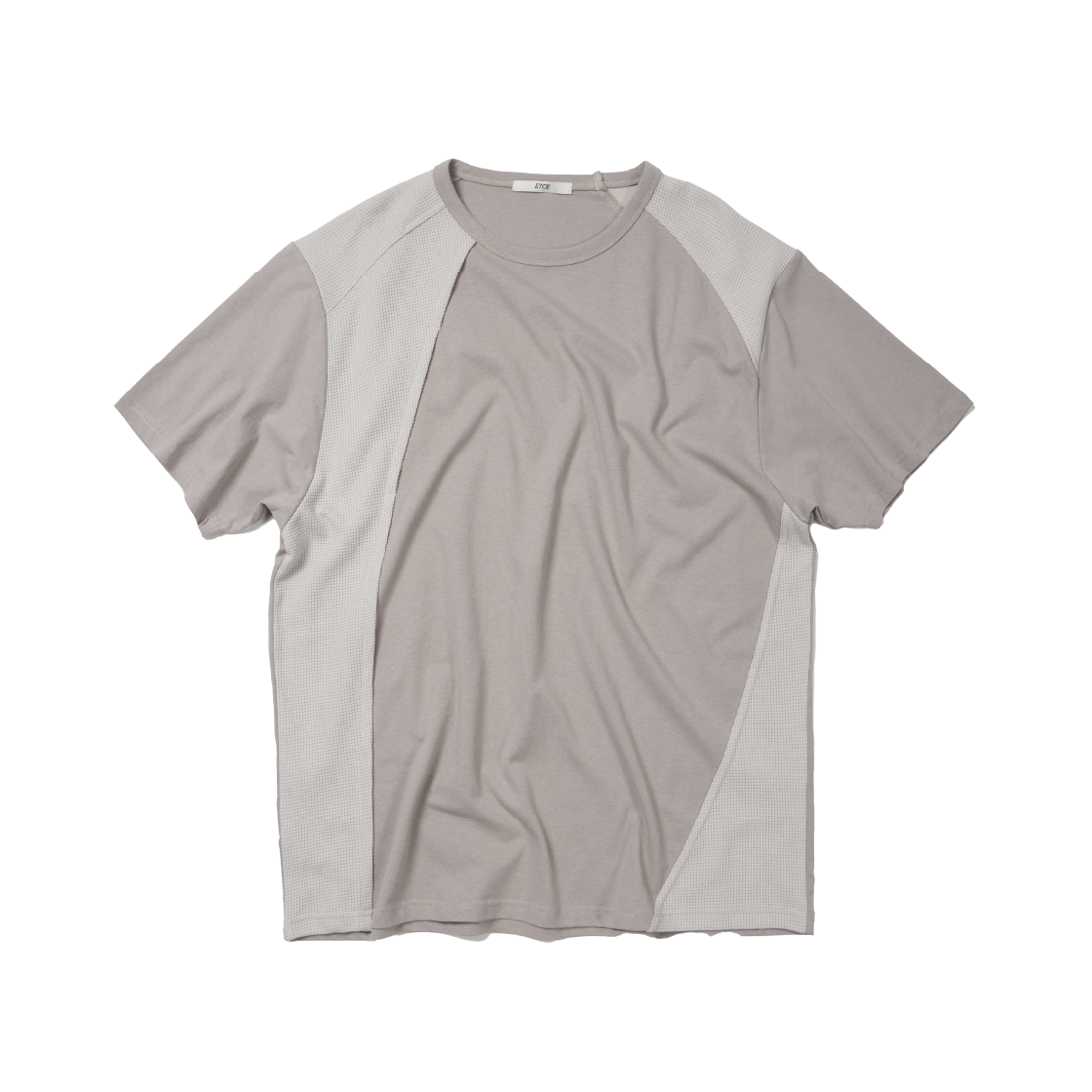 ET2502ST03LG ETCE Mixed Panel T-Shirt Light Gray