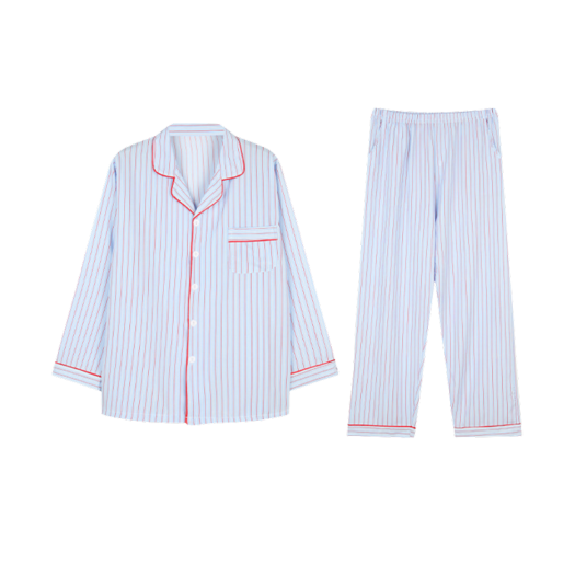 - Dossy Silk Chloe Long Sleeve Pajama Set Sky