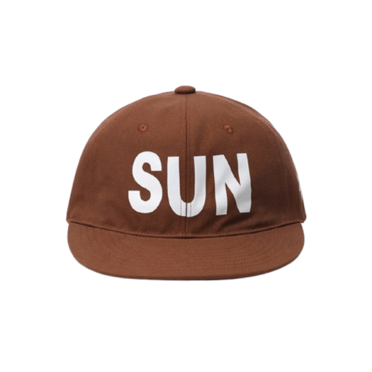 Bluesf98 Blue Sunflower SUN Logo Printed Camp Cap Brown
