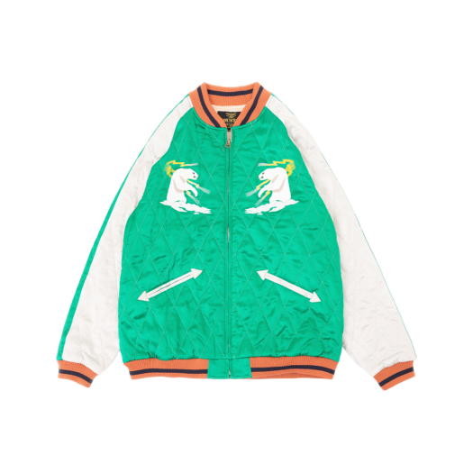 51468GR Houston Japan Rayon Souvenir Jacket  Green 51468GR