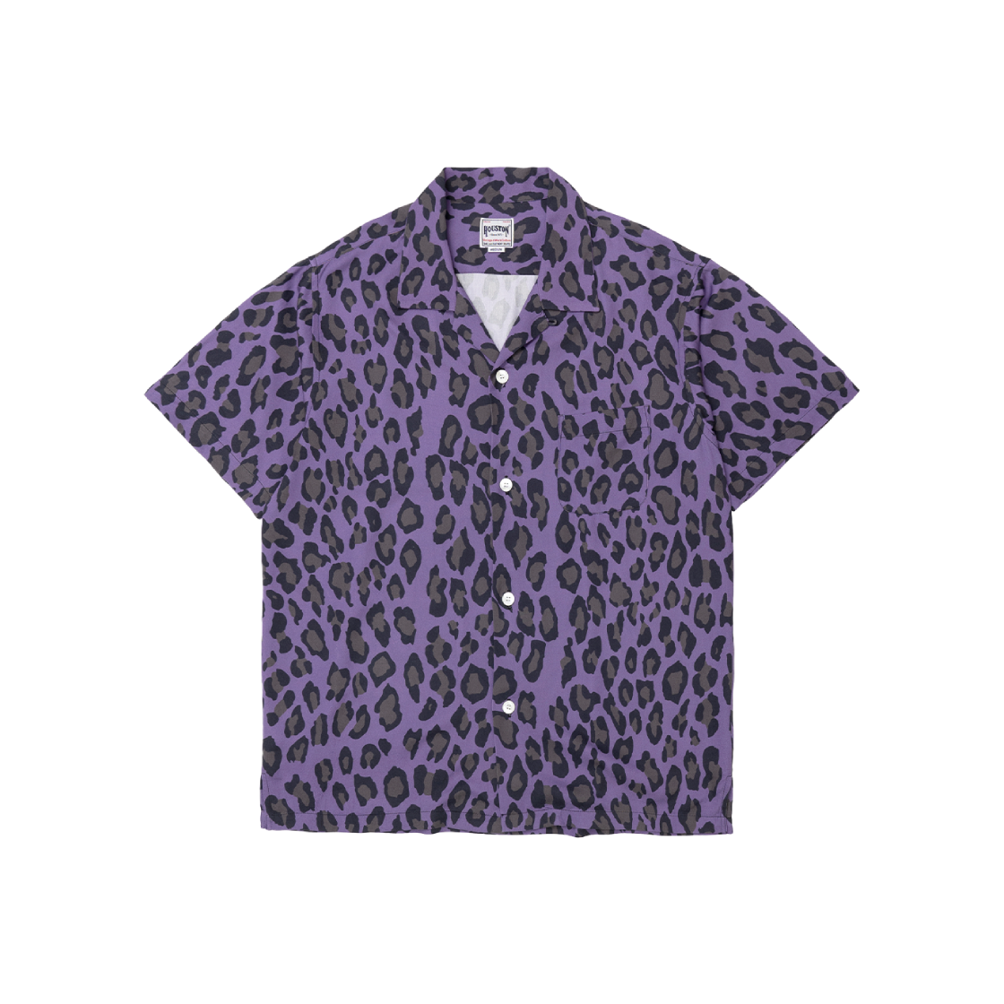 41195PR Houston Japan Aloha Shirt Leopard Purple 41195 - 대표 이미지 #1