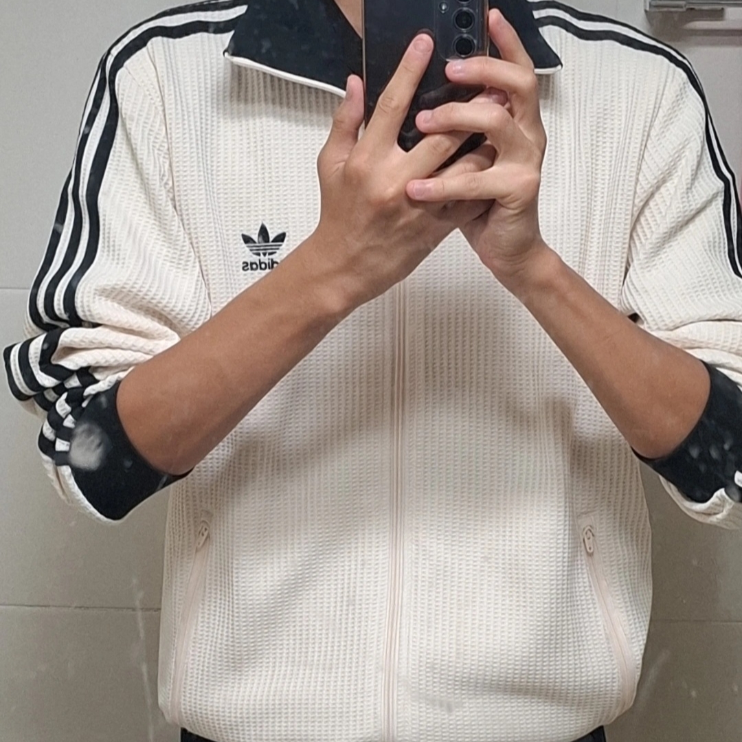 Adidas Waffle Beckenbauer Track Top Wonder White - KR Sizing 착용 스타일