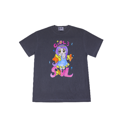 SOUL8 [예약 배송] SOUL PUSSSYCAT Soulgirl T-shirts No.8 (Girl's soul) Charcoal