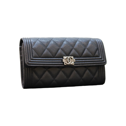 IT248E6EGQWE Chanel Boy Long Wallet with Microchip