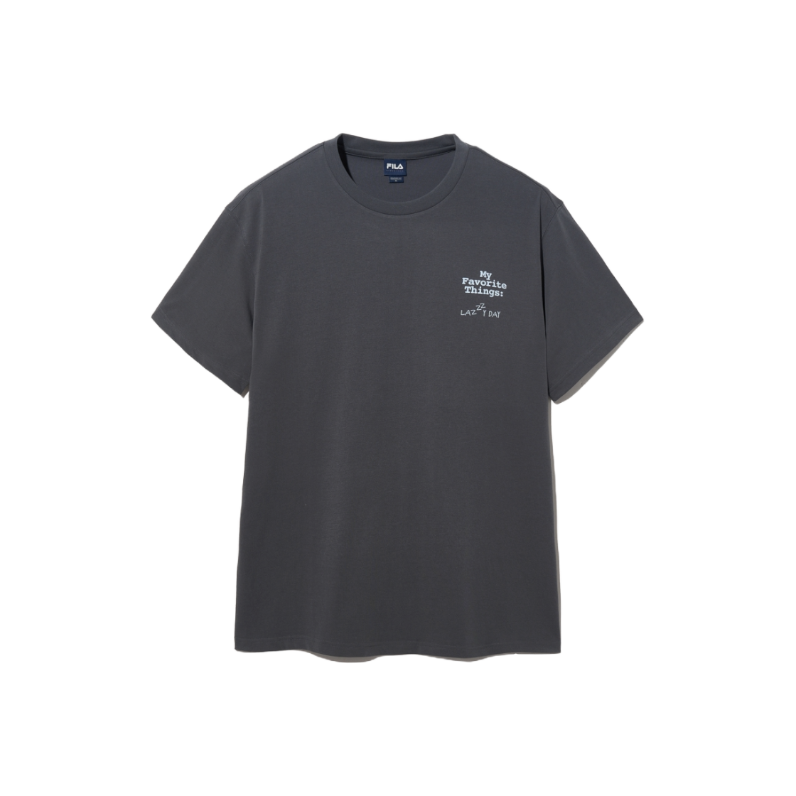 [6% 적립] 휠라 마이 오버핏 그래픽 티셔츠 차콜그레이