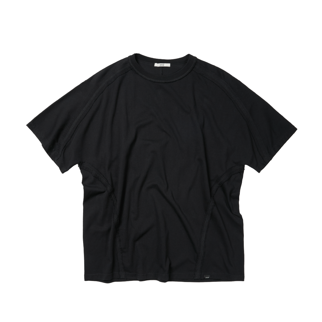 ET2502ST06BK ETCE Washed Cut-Out Oversize Tee Black