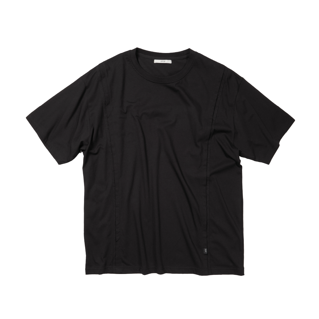ET2502ST04BK ETCE Herringbone Dart T-Shirt Black