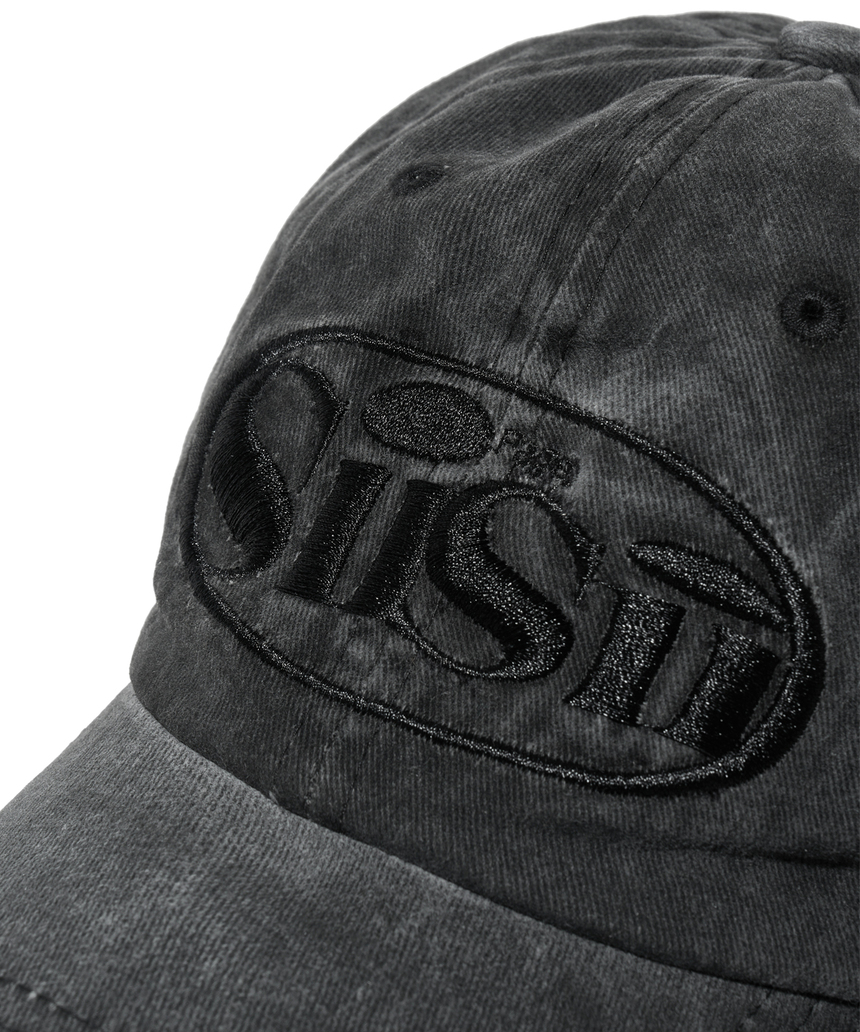 페이지시시 오발 로고 피그먼트 볼캡 블랙(pagesiisii Oval Logo Pigment Ball Cap Black) - 5