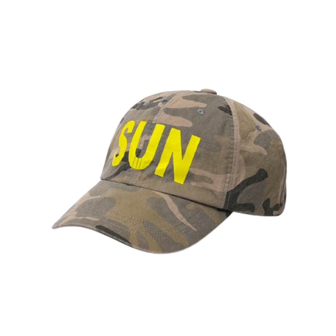 블루 선플라워 SUN 로고 프린팅 카모플라주 캡(Blue Sunflower SUN Logo Printed Camouflage Cap) - 3