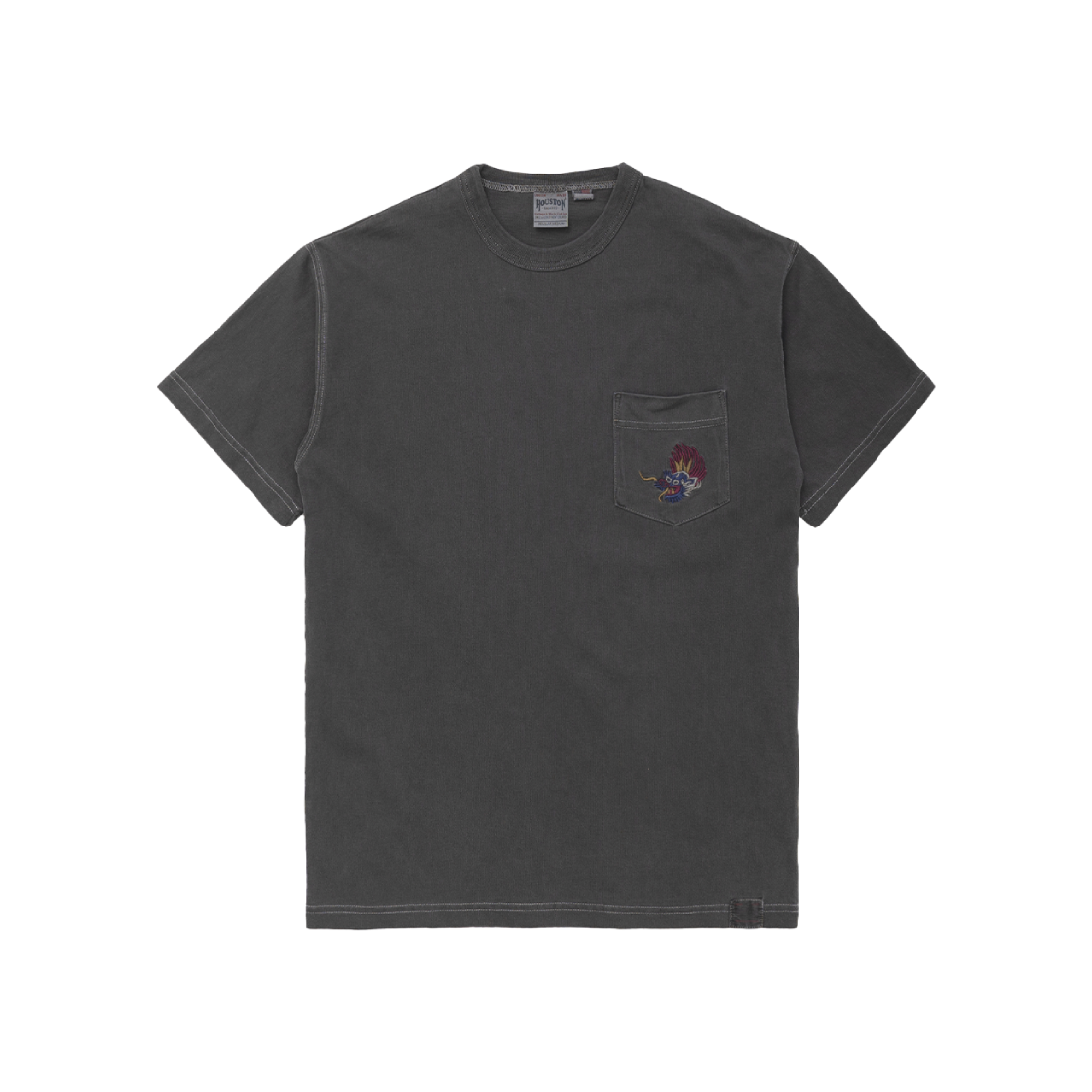 22301BK Houston Japan Pigment Cracked PT Souvenir Tee Dragon Black 22301
