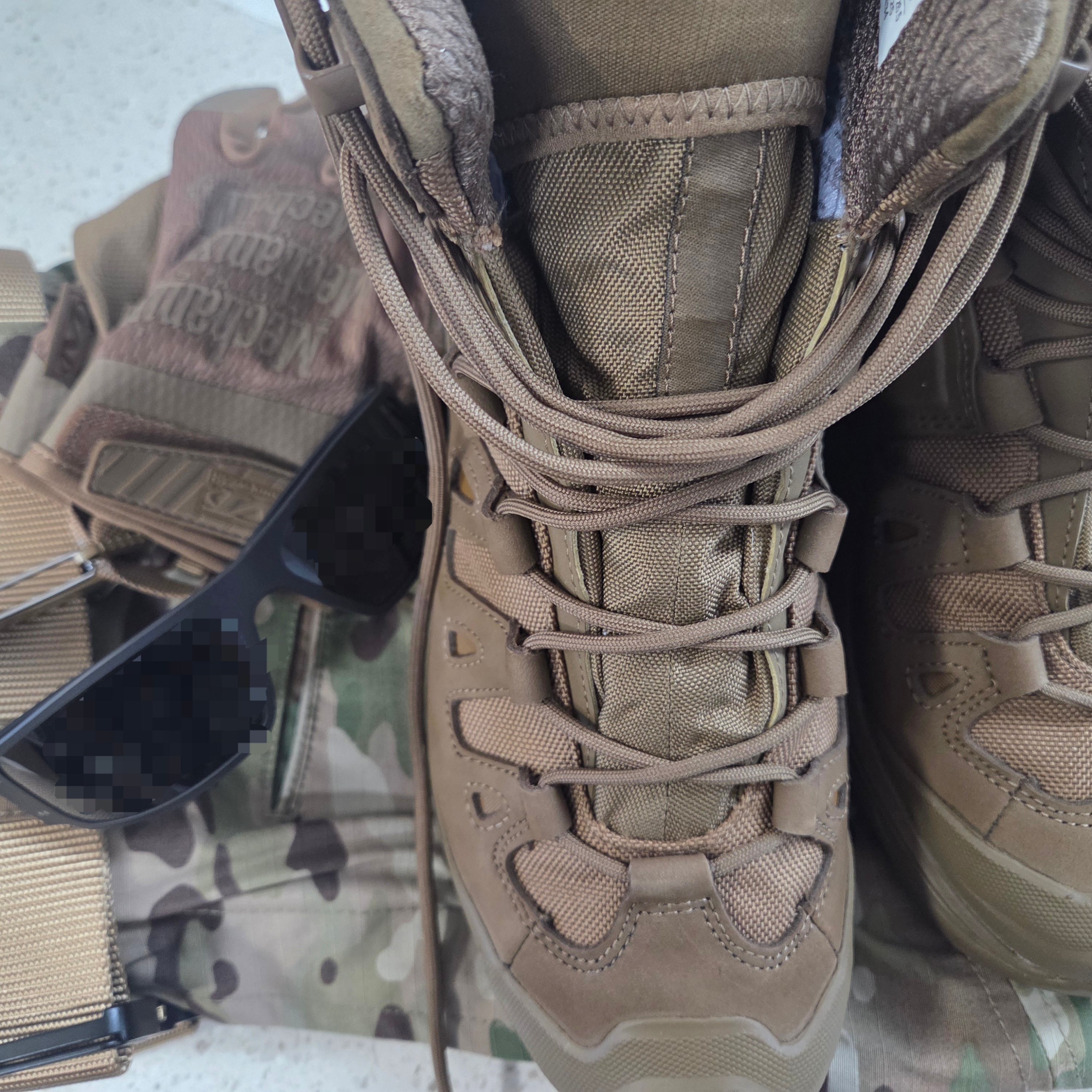 Salomon Quest 4D Gore-Tex Forces 2 Coyote Brown 착용 스타일