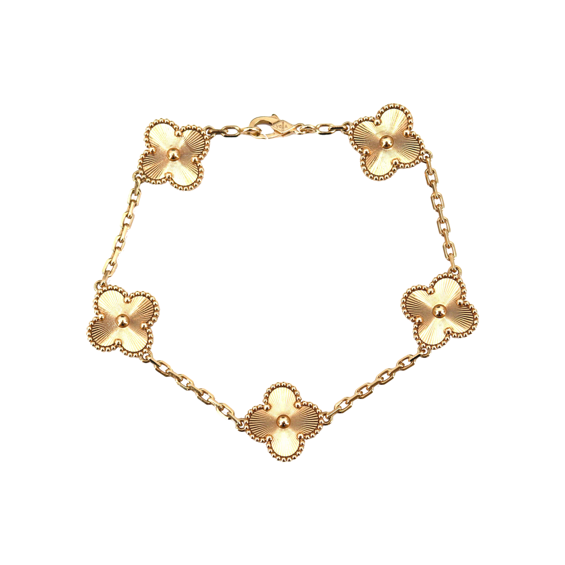 ITGHMWOJT4EG Van Cleef & Arpels Vintage Alhambra Guilloche Bracelet - 대표 이미지 #1