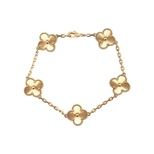 ITGHMWOJT4EG Van Cleef & Arpels Vintage Alhambra Guilloche Bracelet
