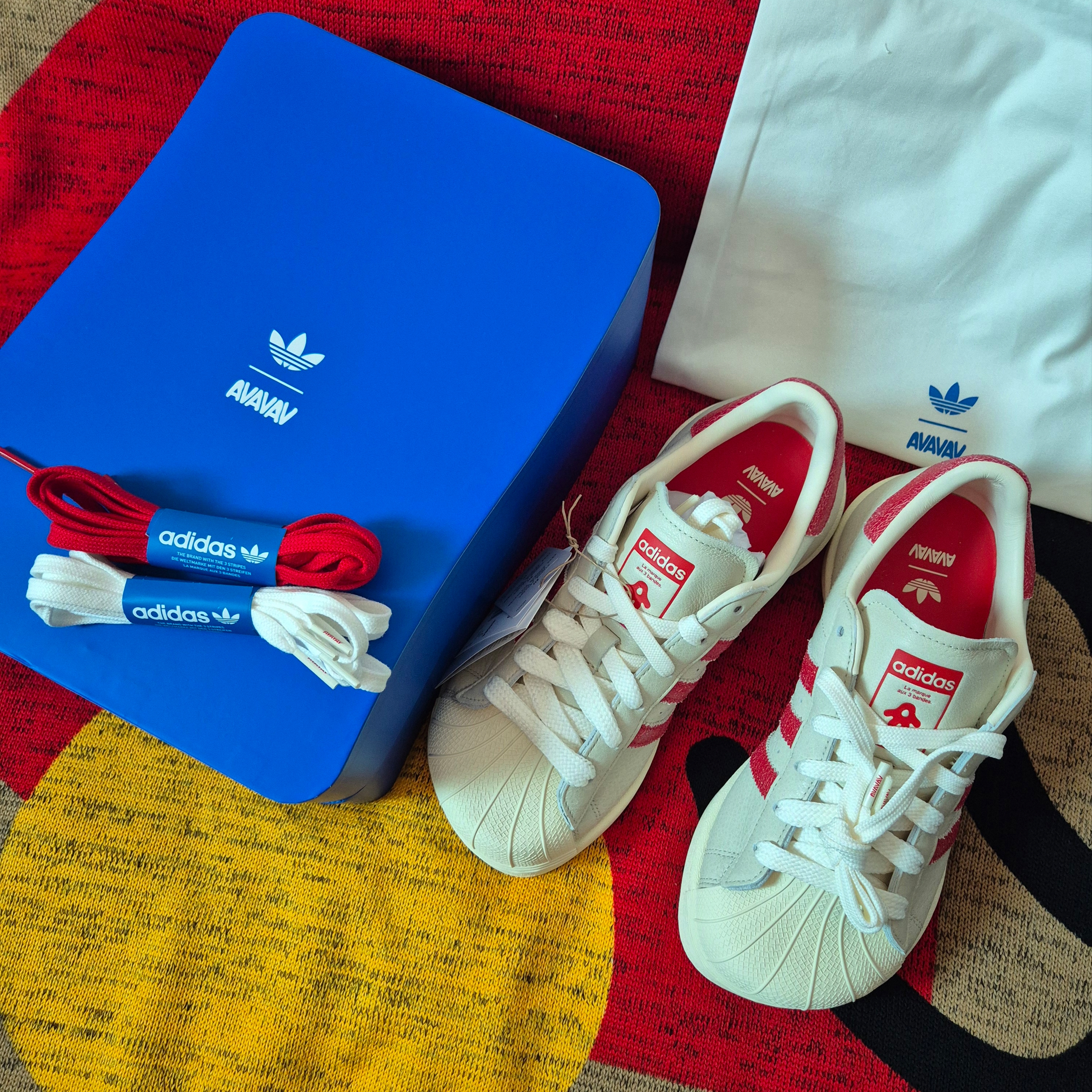 (W) Adidas x Avavav Superstar Crystal White Supplier Colour 착용 스타일 - 1