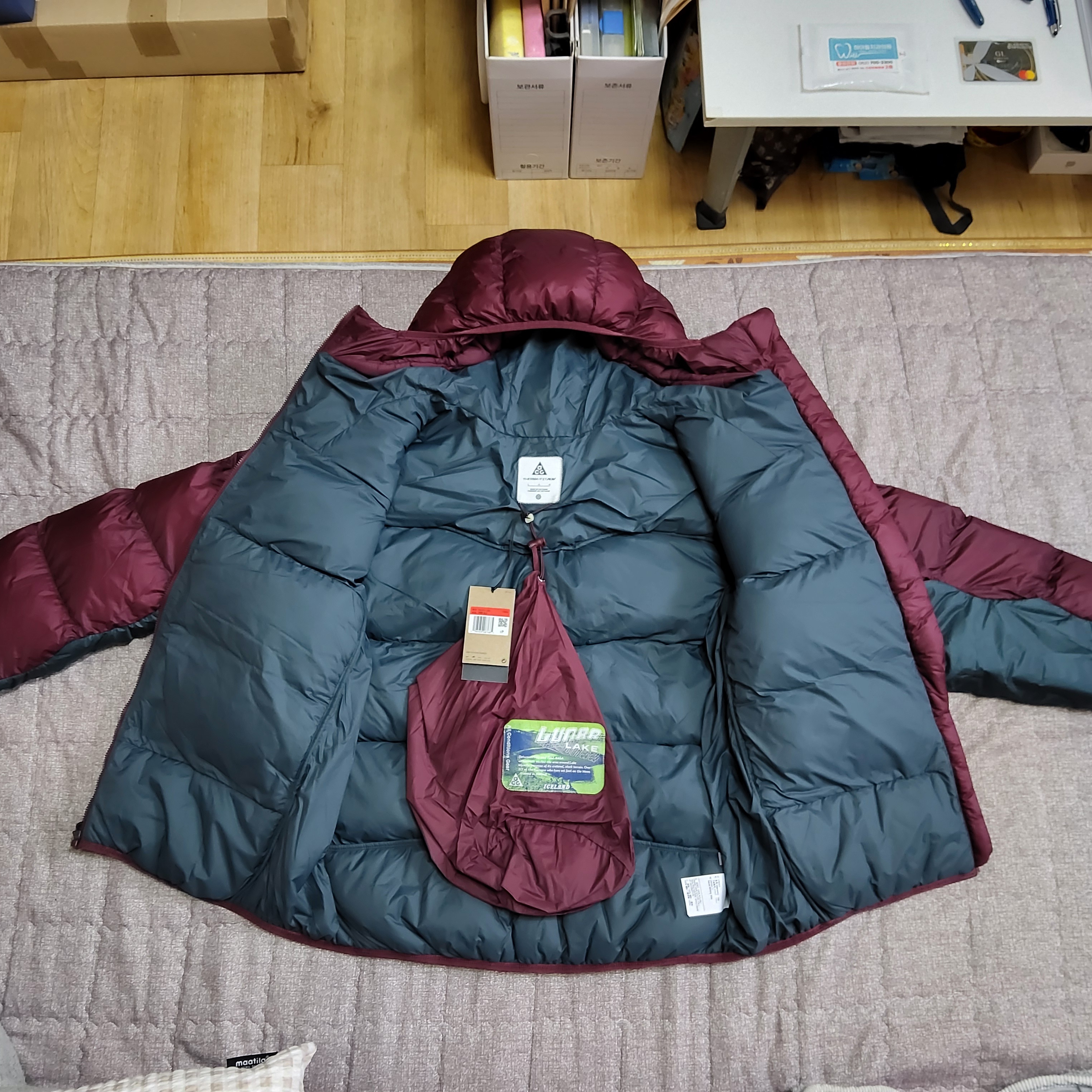 Nike ACG Therma-Fit ADV Lunar Lake Puffer Jacket Night Maroon - Asia 착용 스타일 - 2
