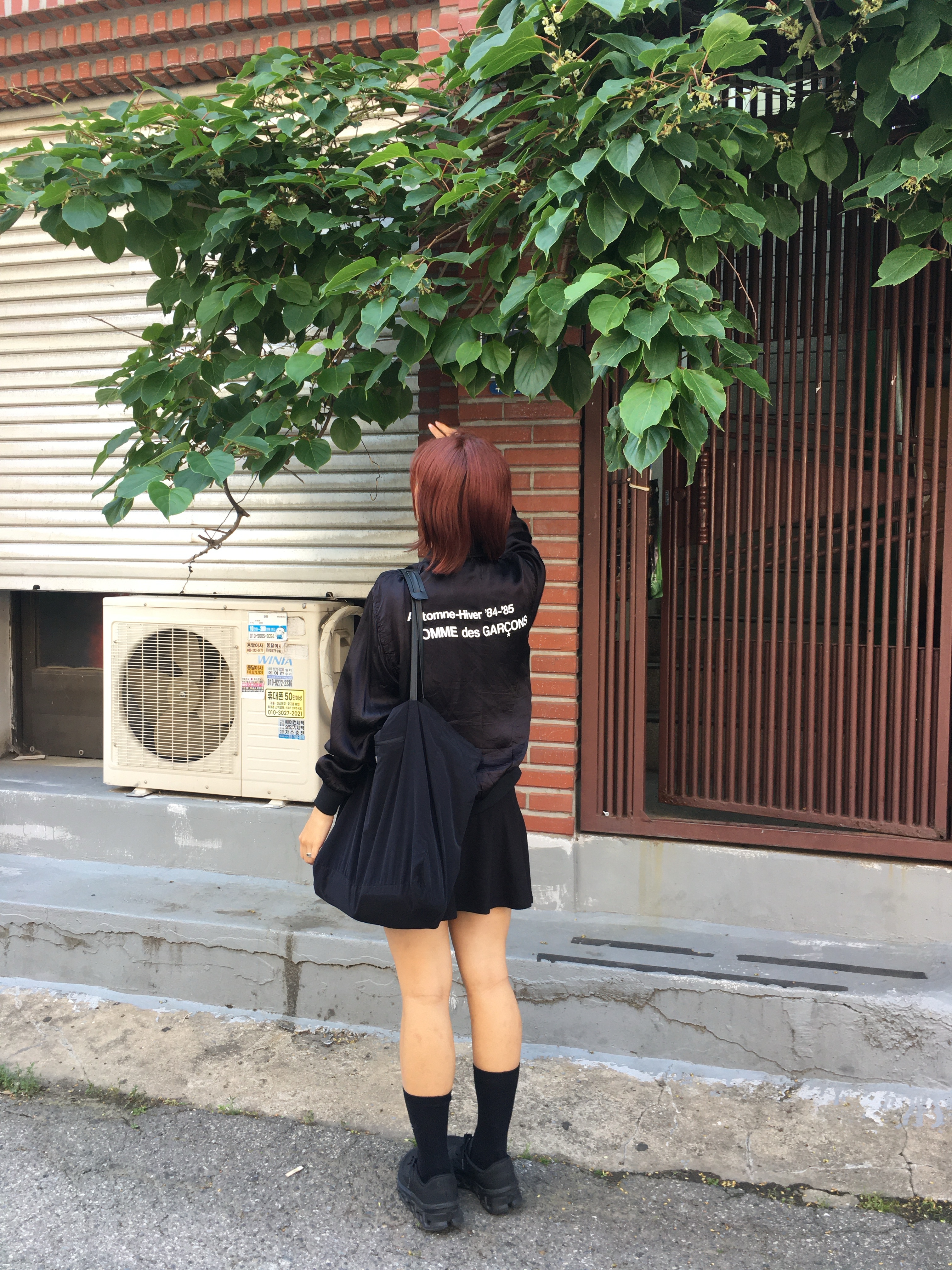 CDG '84-85 Staff Blouson Black, [3% 적립] (W) Aone Standard Medium Knee Socks 2-Pack Black 착용 스타일