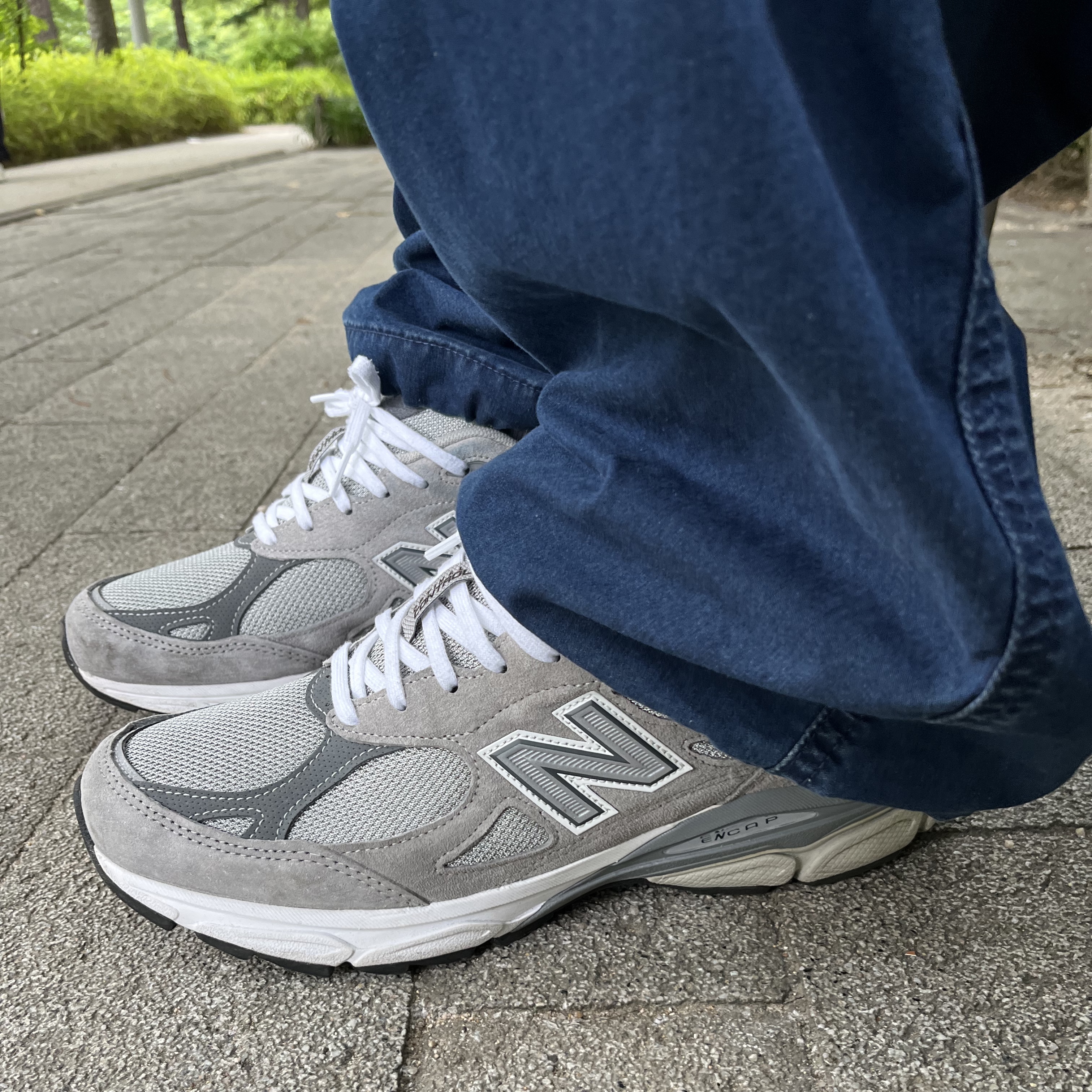 New Balance 990v3 Made in USA Grey - D Standard 착용 스타일