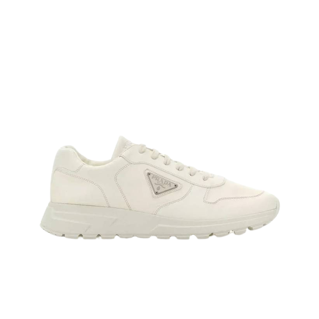 프라다 트라이앵글 로고 스니커즈 아이보리(Prada Triangle Logo Sneakers Ivory) - 1