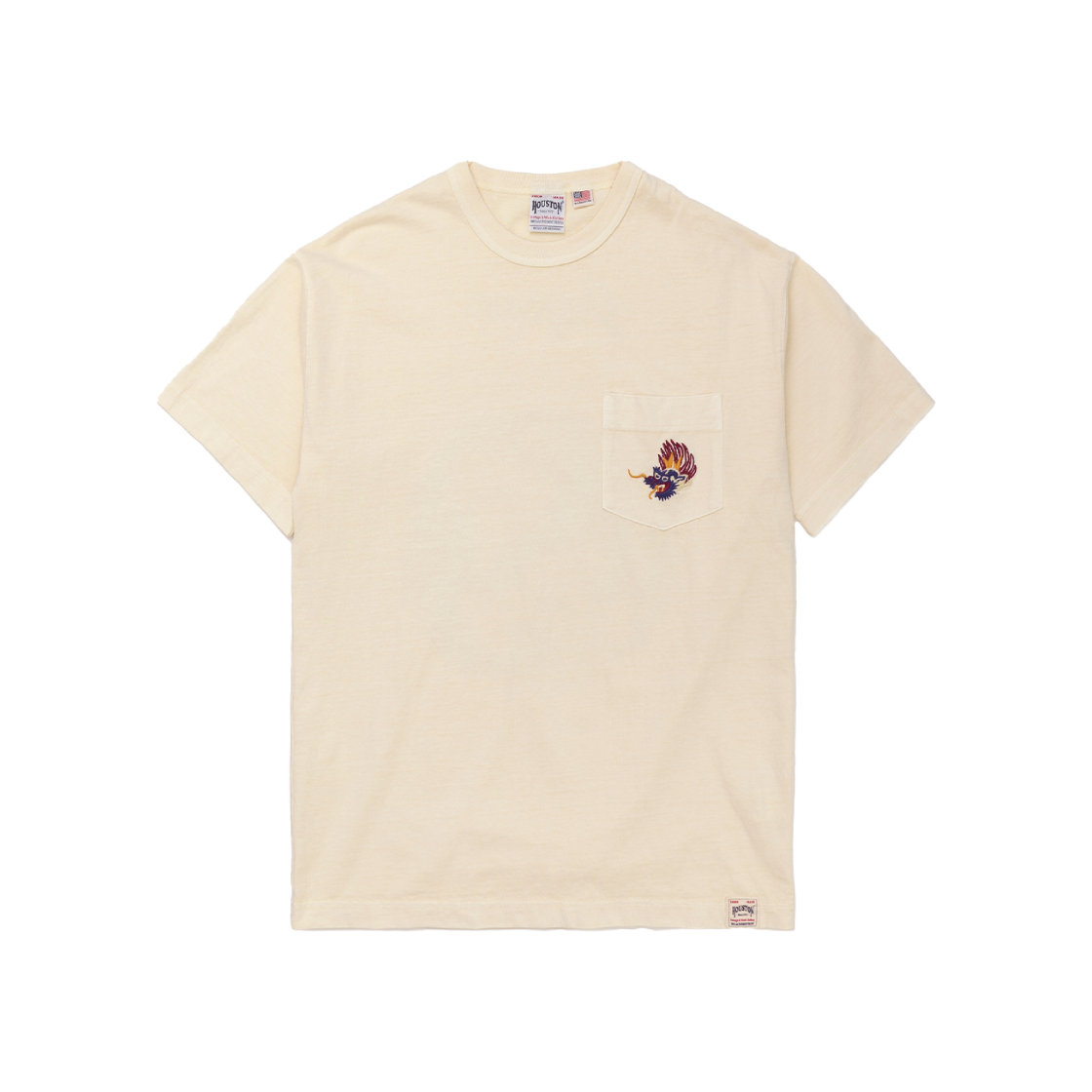 22301NT Houston Japan Pigment Cracked PT Souvenir Tee Dragon Natural 22301