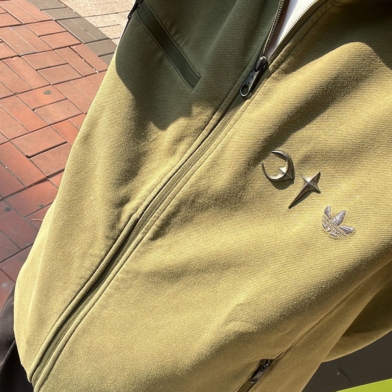 Adidas x Thug Club Track Top Focus Olive - KR Sizing 착용 스타일