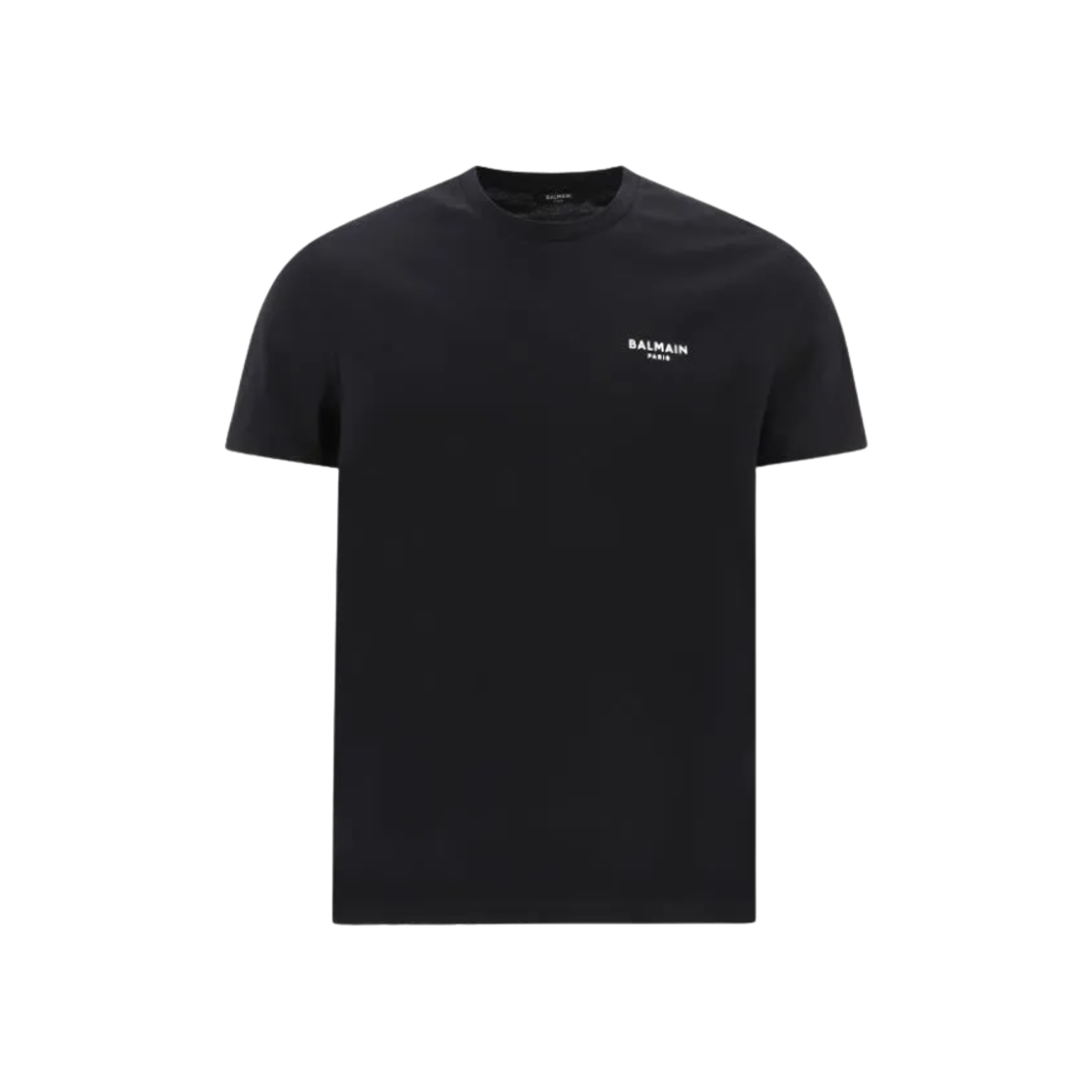 YH1EF000BB04EAB Balmain Paris Flocked Short Sleeve T-Shirt Black