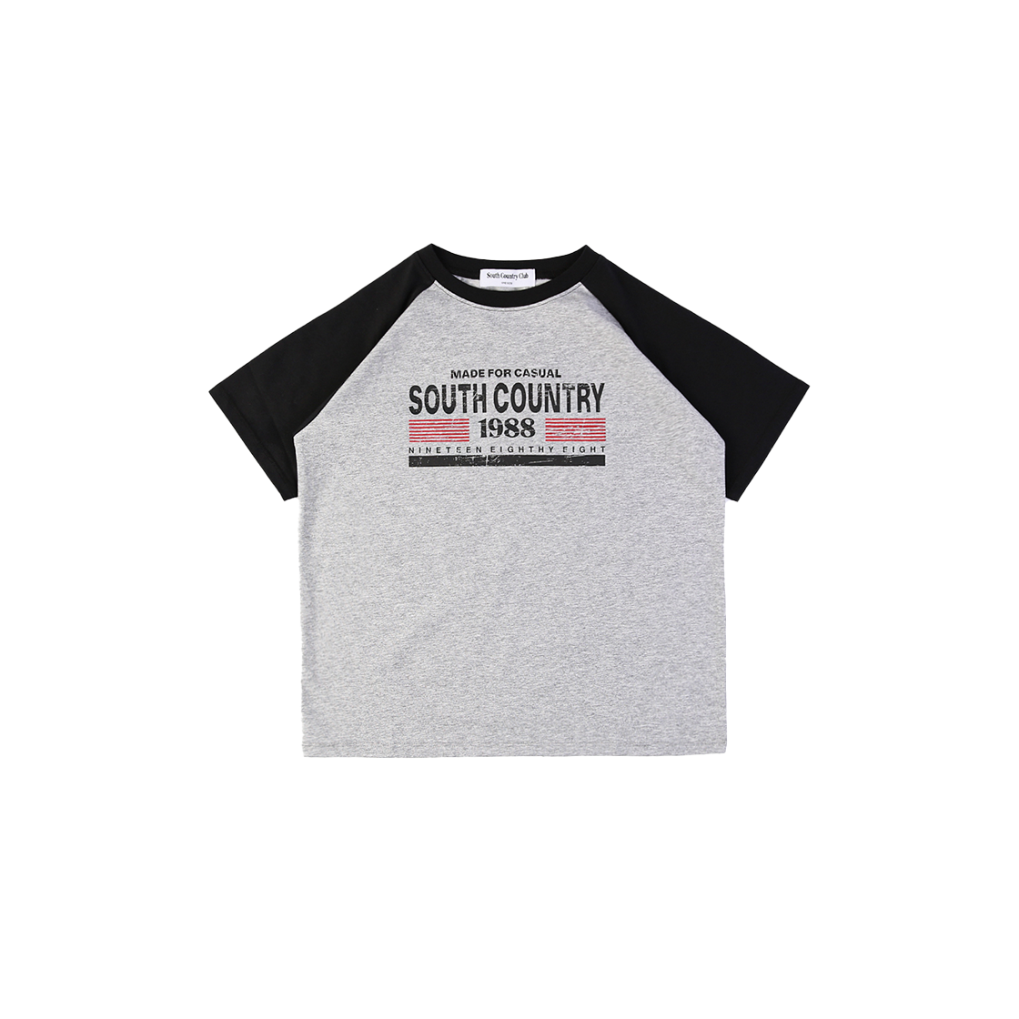 에이펙스디자인 빈티지 크롭 티셔츠 그레이/블랙(ApexDesign Vntg Crop T-Shirts Grey/Black)