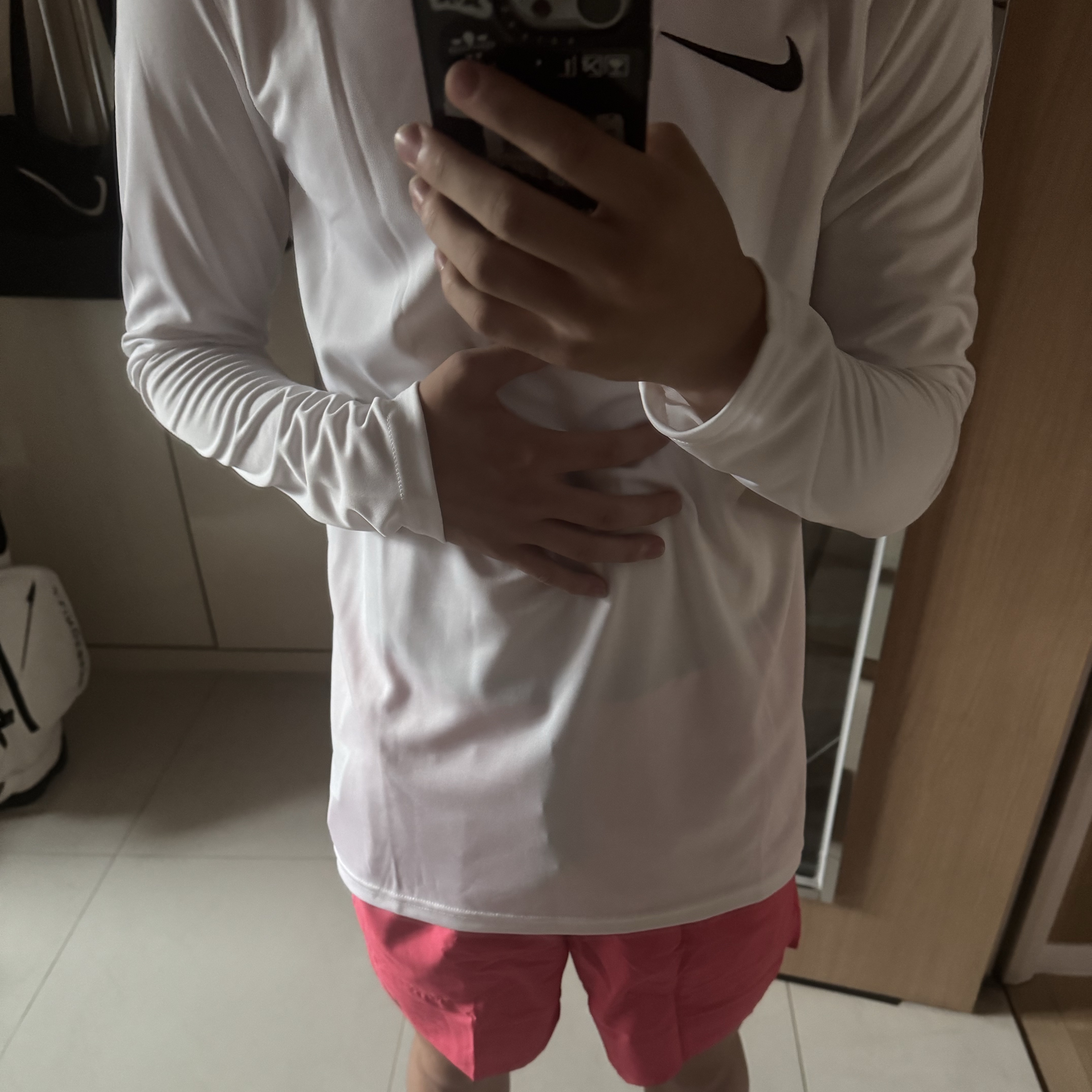 Nike Park 7 Long Sleeve Top White 착용 스타일