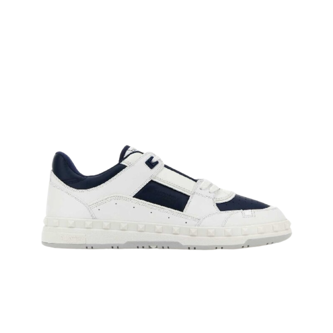 S0H43RDGFC6 Valentino Freedots Leather Sneakers White Navy