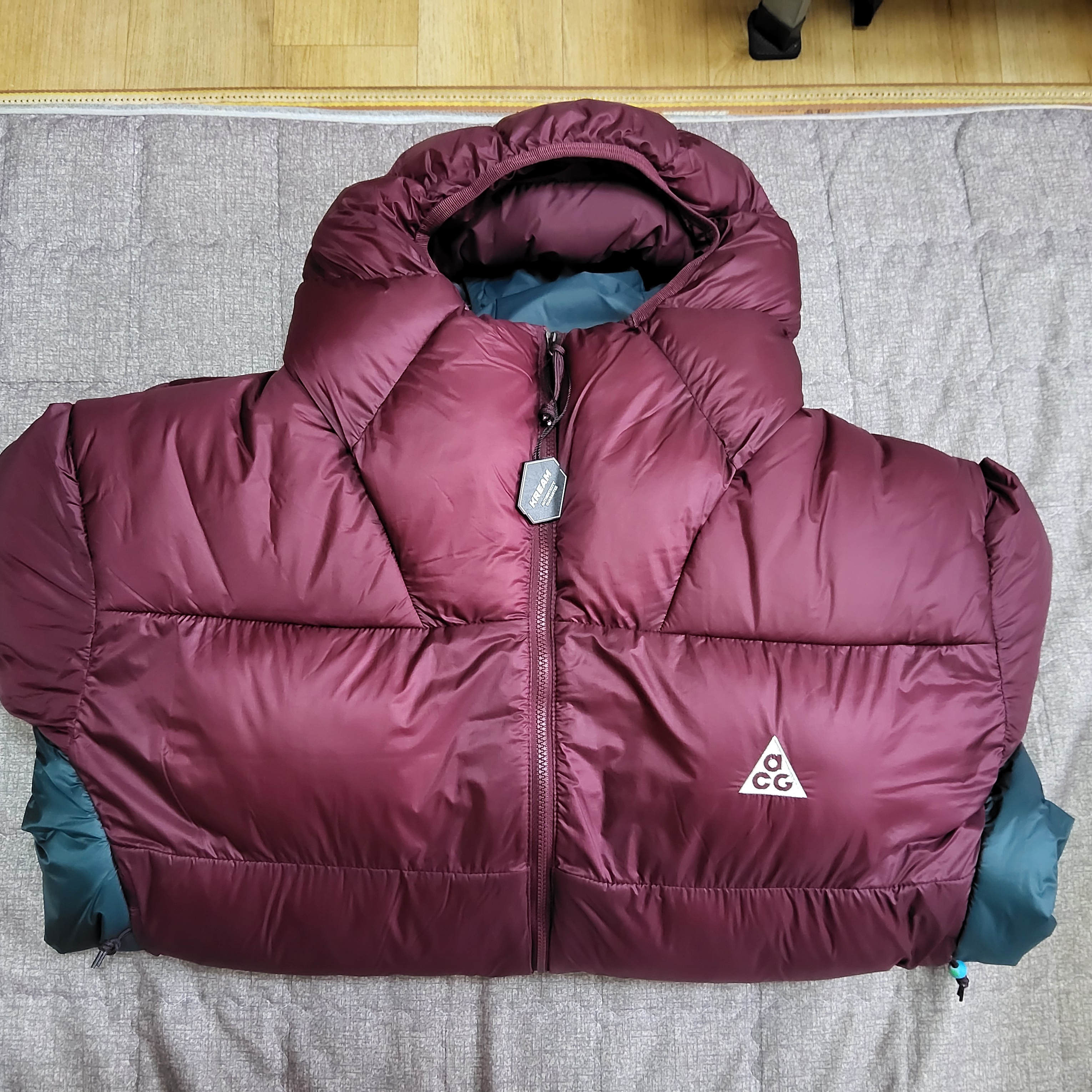 Nike ACG Therma-Fit ADV Lunar Lake Puffer Jacket Night Maroon - Asia 착용 스타일 - 3