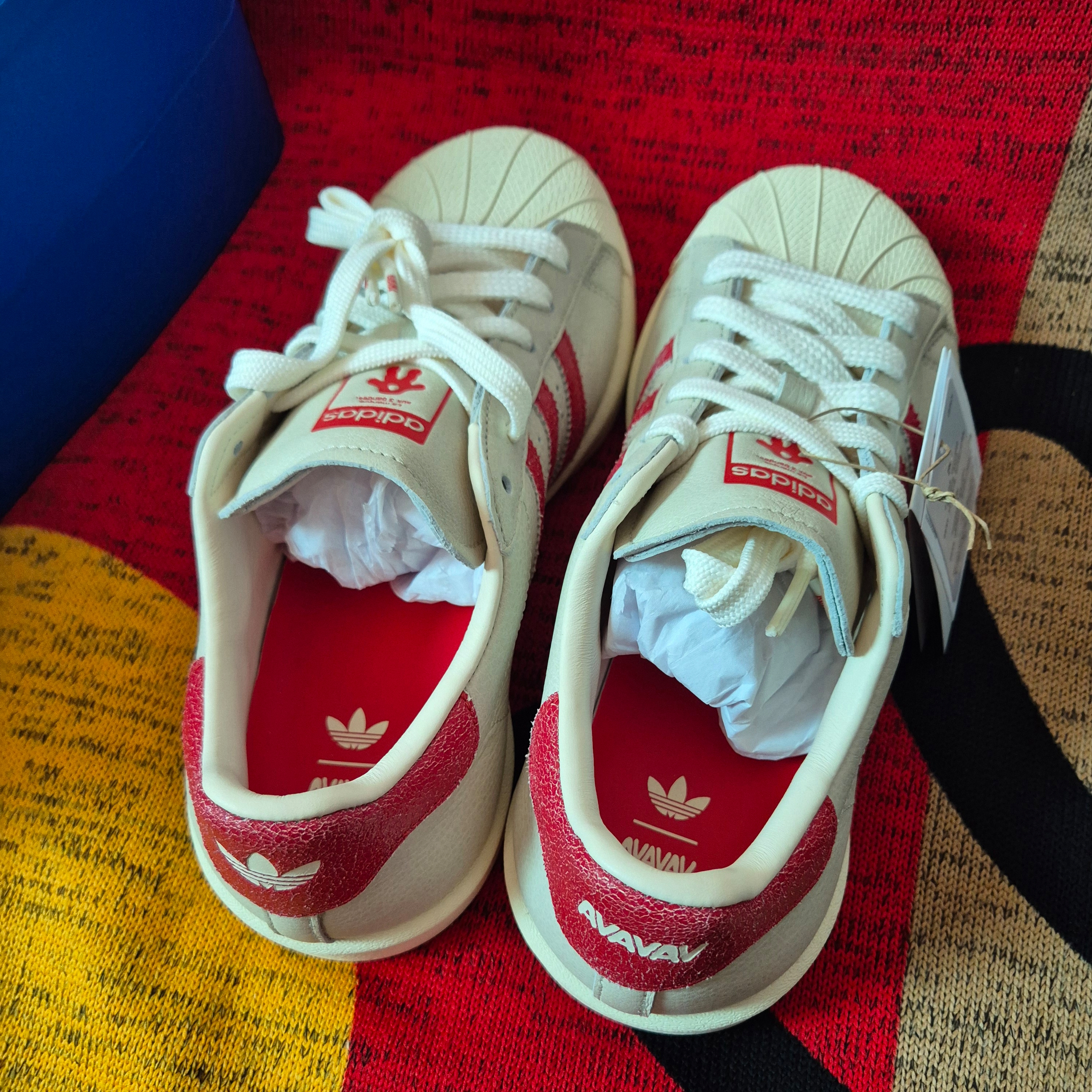 (W) Adidas x Avavav Superstar Crystal White Supplier Colour 착용 스타일 - 3