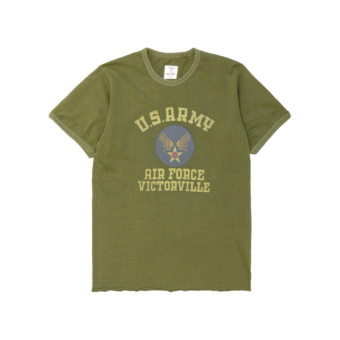 휴스턴 재팬 라이트 써멀 C/N 프린트 티 U.S. Army Force 올리브 22294(Houston Japan Light Thermal C/N Print tee U.S. Army Air Force Olive 22294) - 1