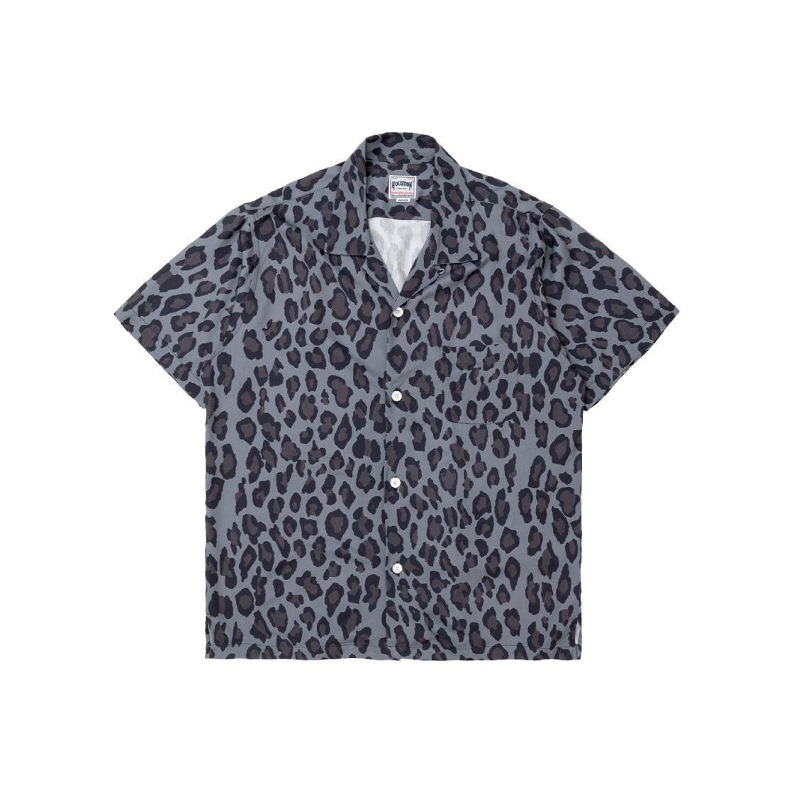 41195CH Houston Japan Aloha Shirt Leopard Charcoal 41195 - 대표 이미지 #1