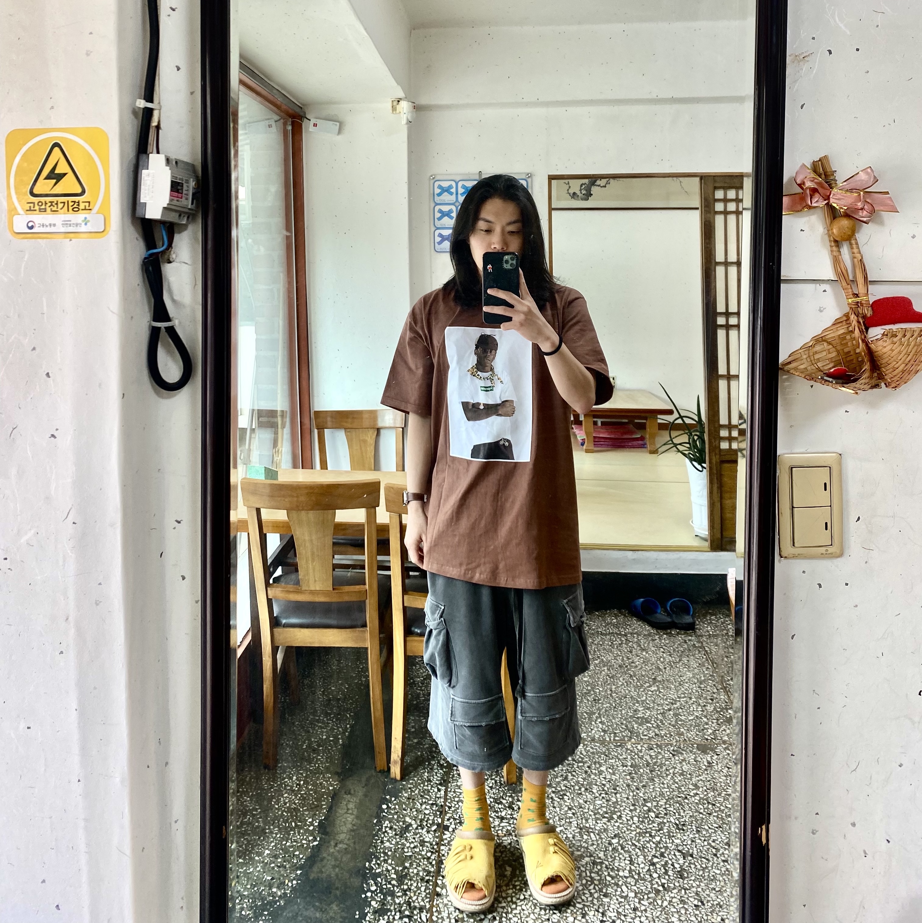 Supreme Tyler The Creator T-Shirt Brown - 24FW 착용 스타일