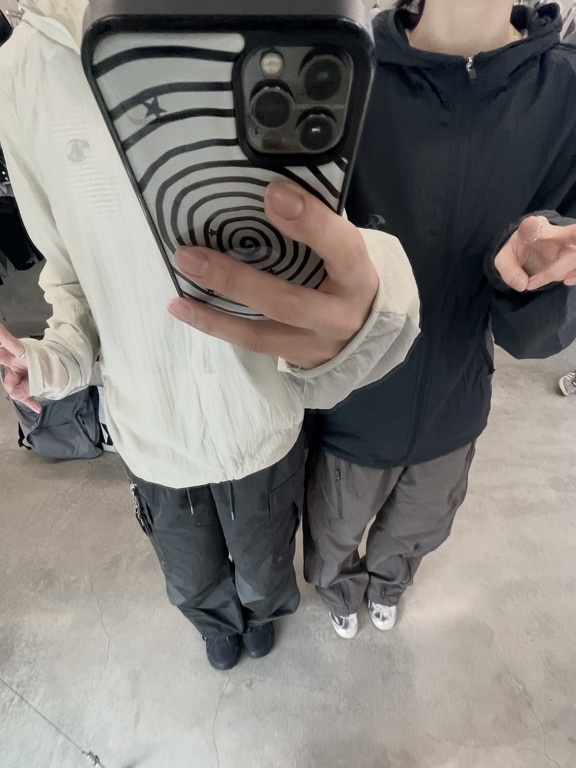Sansan Gear Paneled Jacket Blue Charcoal - 24SS 착용 스타일