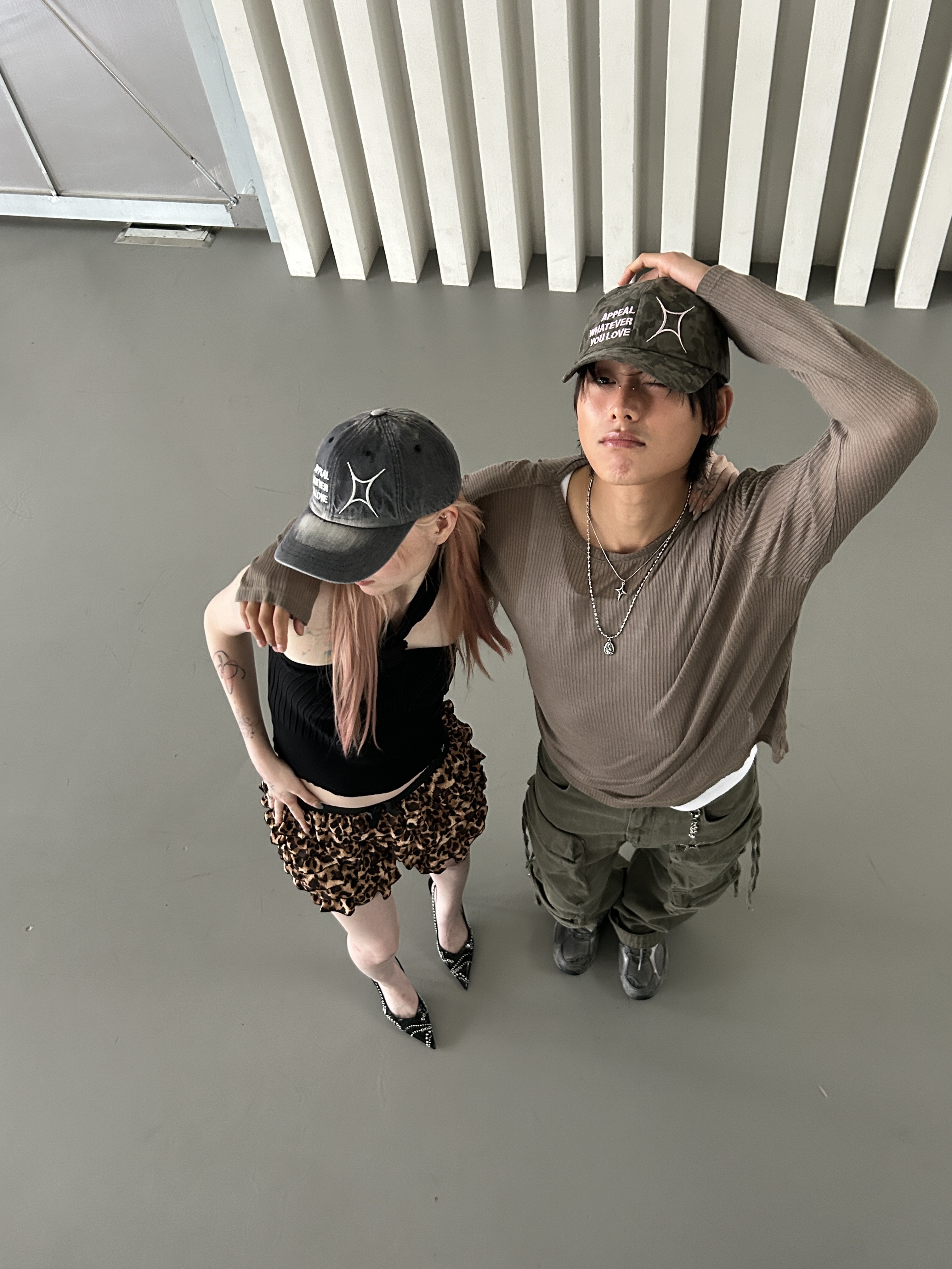 For Appeal Love Ball Cap Washed Denim, For Appeal Love Ball Cap Camo 착용 스타일