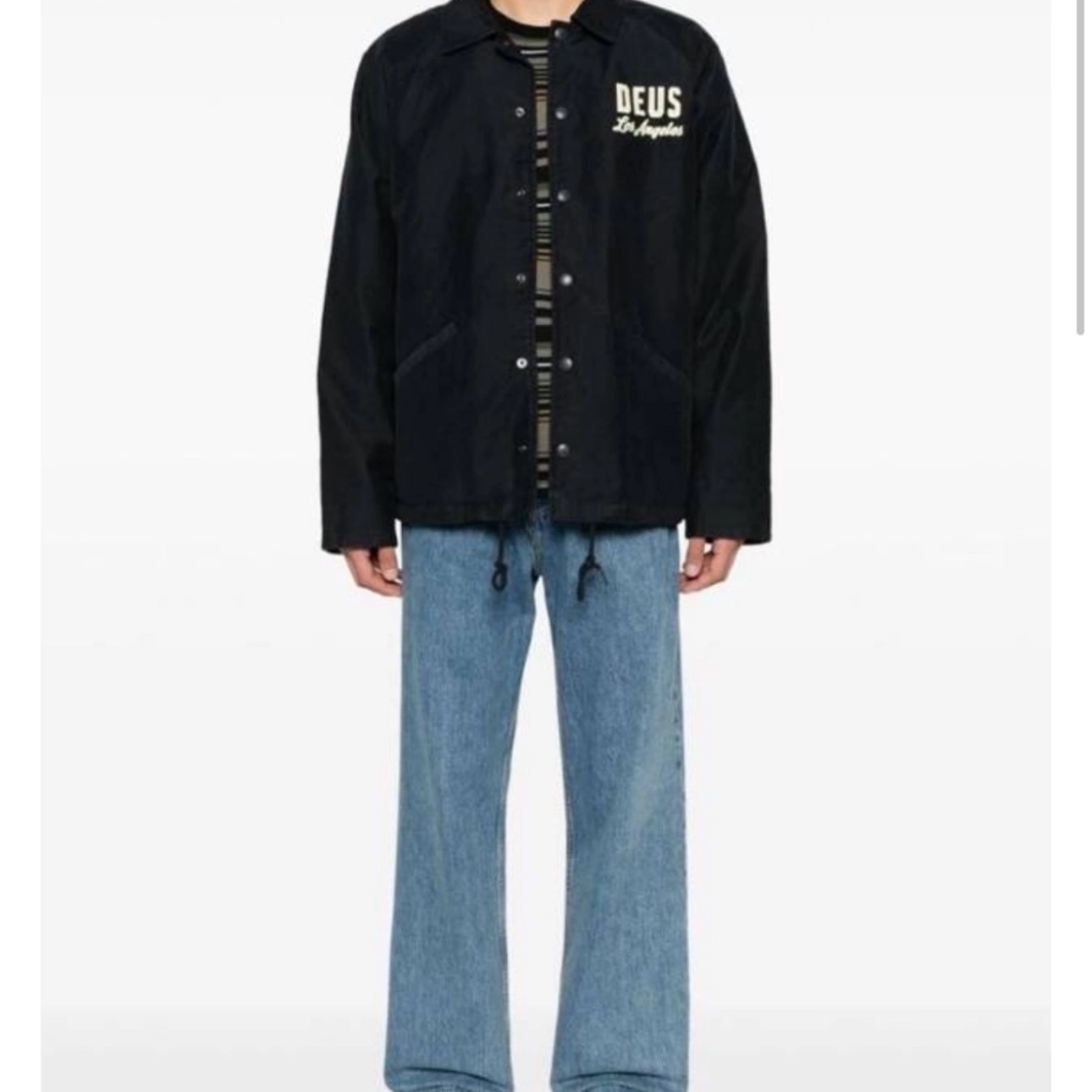 Deus Ex Machina Plymouth Mechanic Jacket Black 착용 스타일 - 2