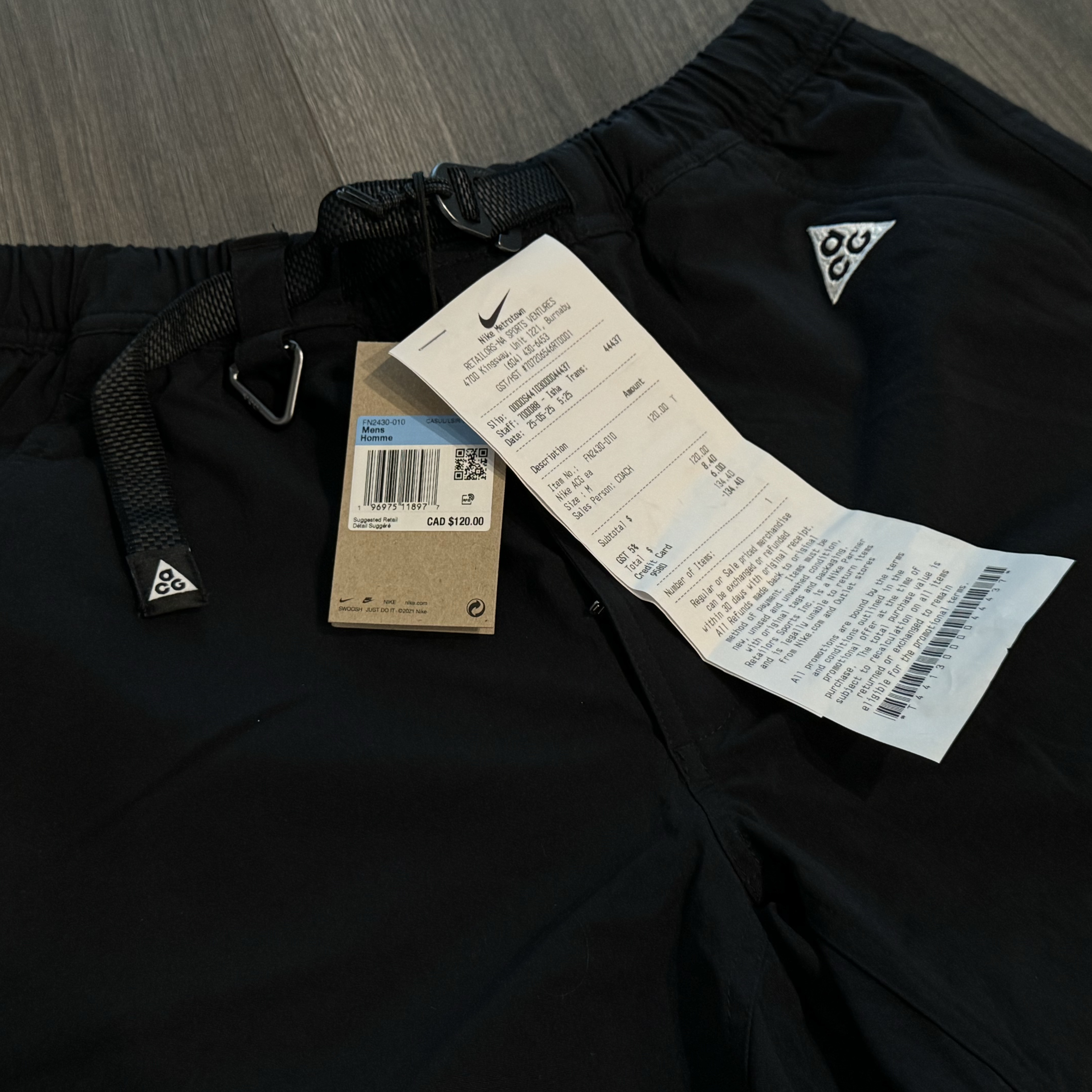 Nike ACG Hiking Shorts Black - US/EU 착용 스타일