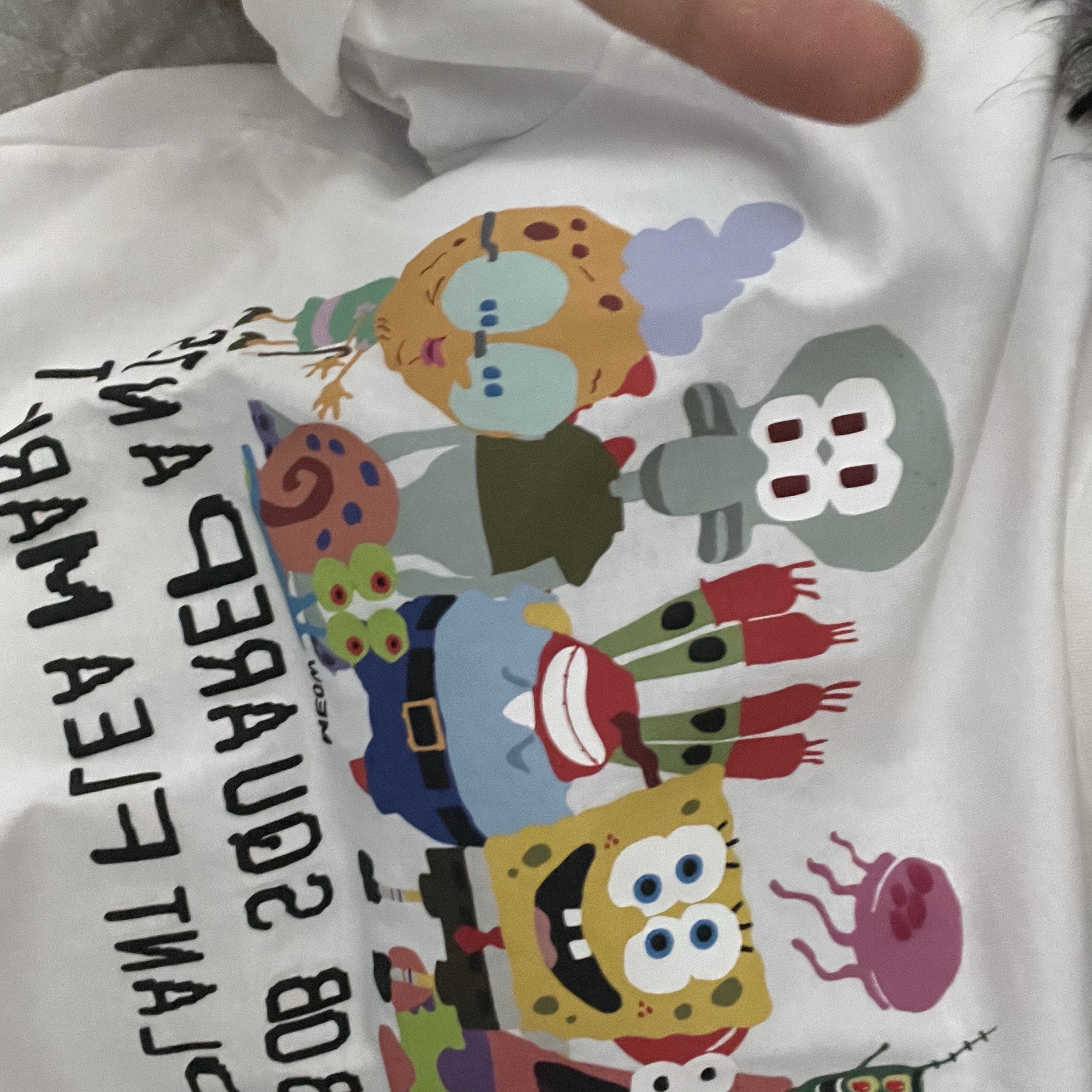 Uniqlo UT x CPFM x SpongeBob Graphic T-Shirt A White - JP 착용 스타일