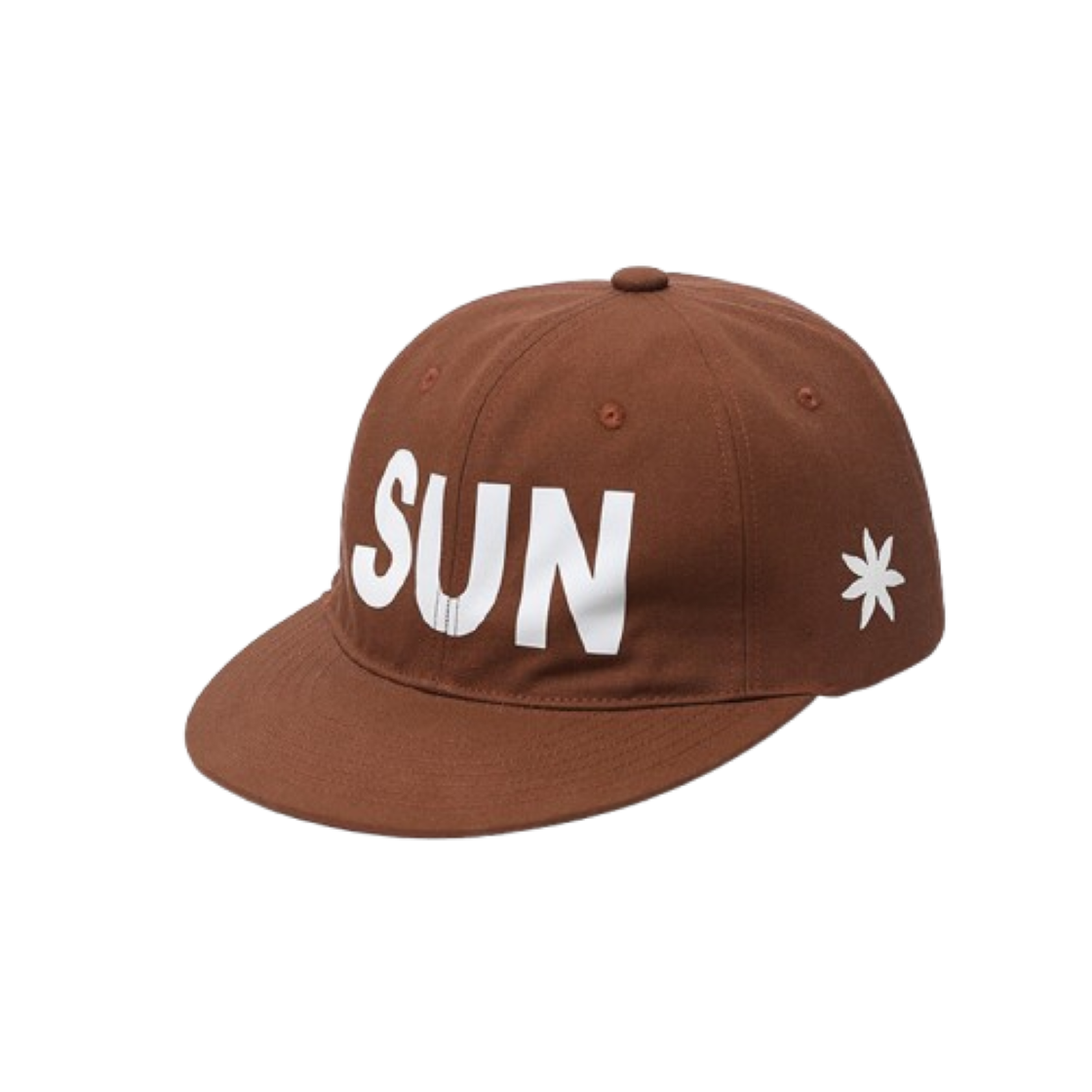 블루 선플라워 SUN 로고 프린팅 패널 캡  브라운(Blue Sunflower SUN Logo Printed Camp Cap Brown) - 3
