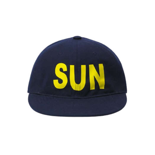 Bluesf98-2 Blue Sunflower SUN Logo Printed Camp Cap Navy