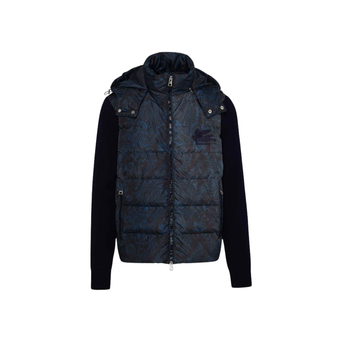 1V9105487200 Etro Paisley Logo Jumper Navy