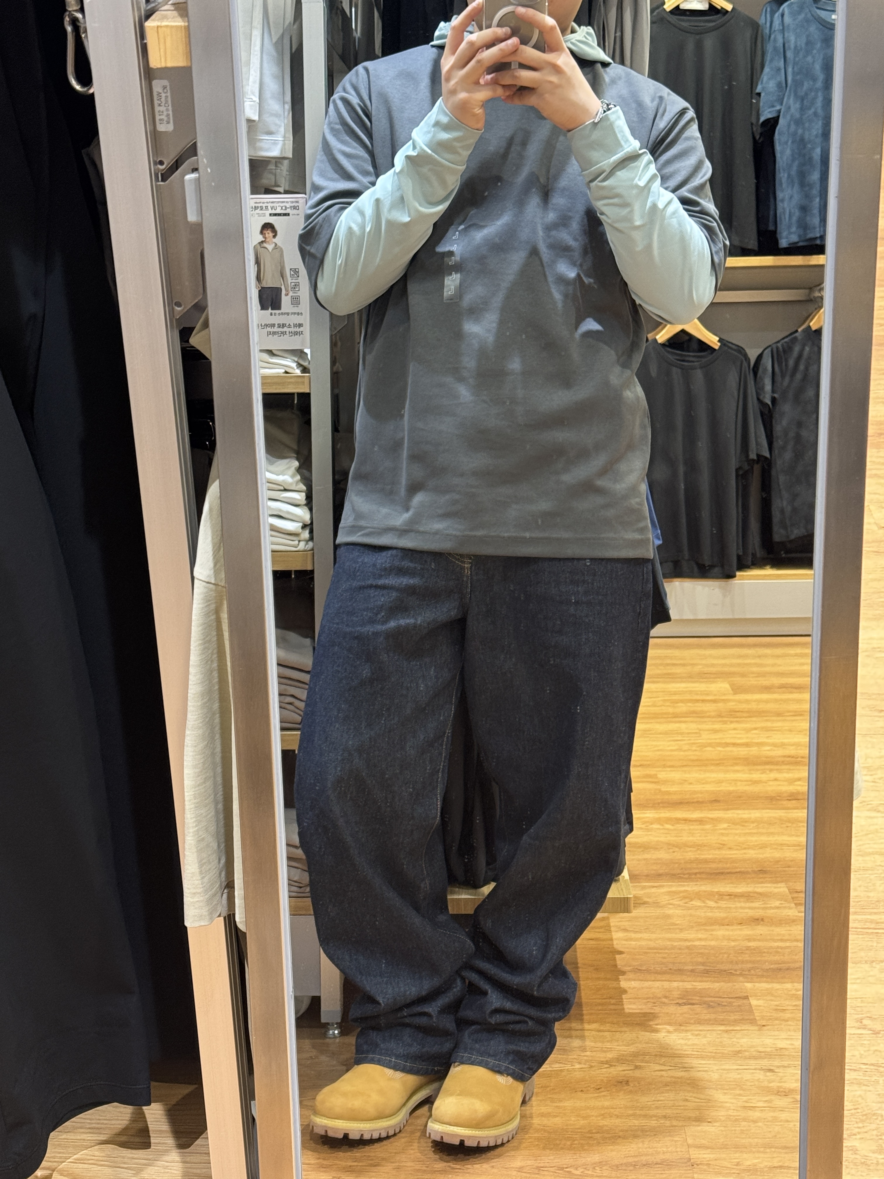 Stussy Denim Big OL' Jean Rinsed Indigo, Timberland Premium 6 inch Waterproof Boot Wheat Nubuck - Wide 착용 스타일