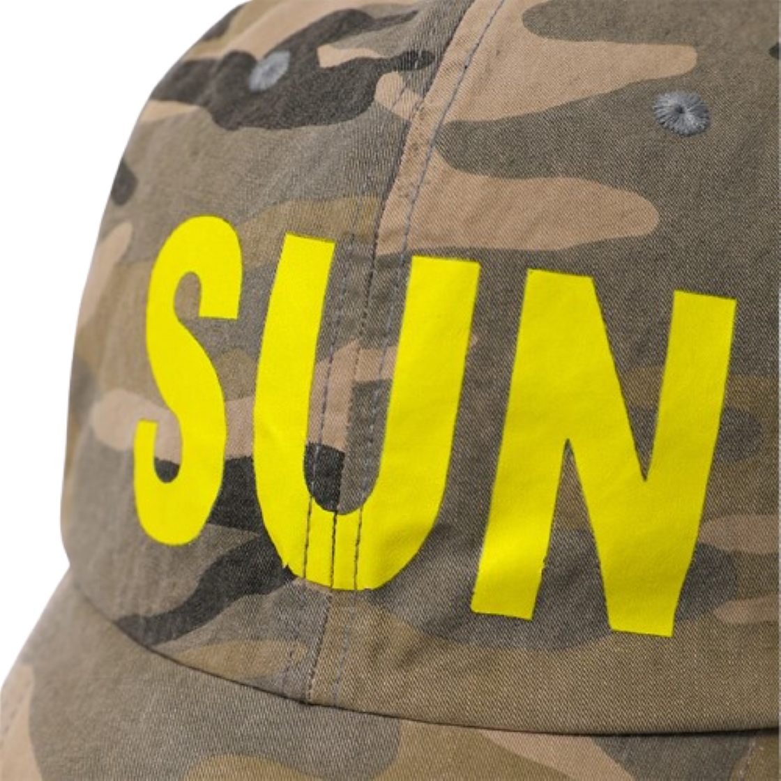 블루 선플라워 SUN 로고 프린팅 카모플라주 캡(Blue Sunflower SUN Logo Printed Camouflage Cap) - 5