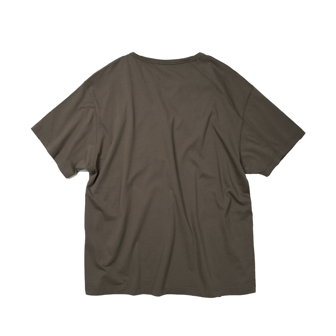 이티씨이 커브드 헨리넥 티 브라운(ETCE Curved Henley Neck Tee Brown) - 2