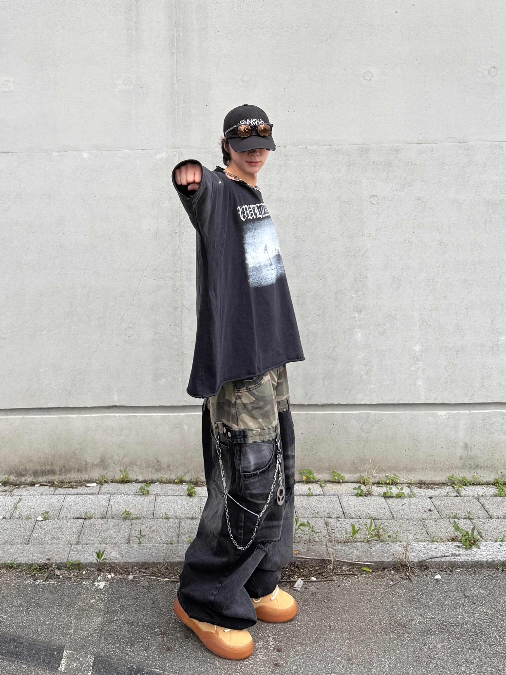 ERL Vamp Skate Shoe Pirate Black, ERL Vamp Skate Shoe Natural Brown 착용 스타일 - 5