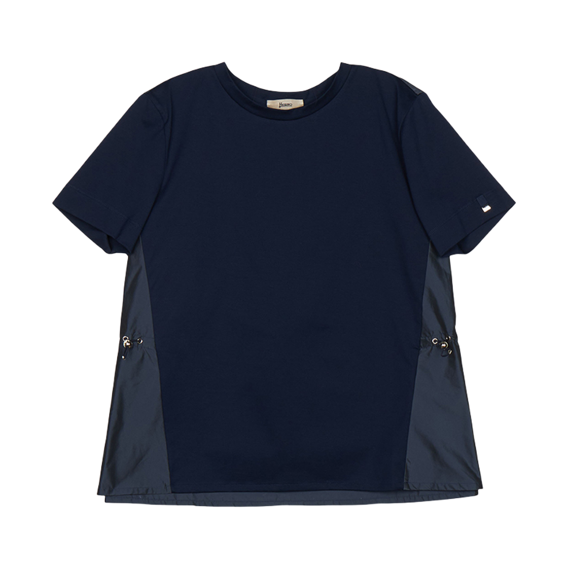 (W) 에르노 숏 슬리브 티 셔츠 네이비((W) Herno Short Sleeve T-Shirt Navy)