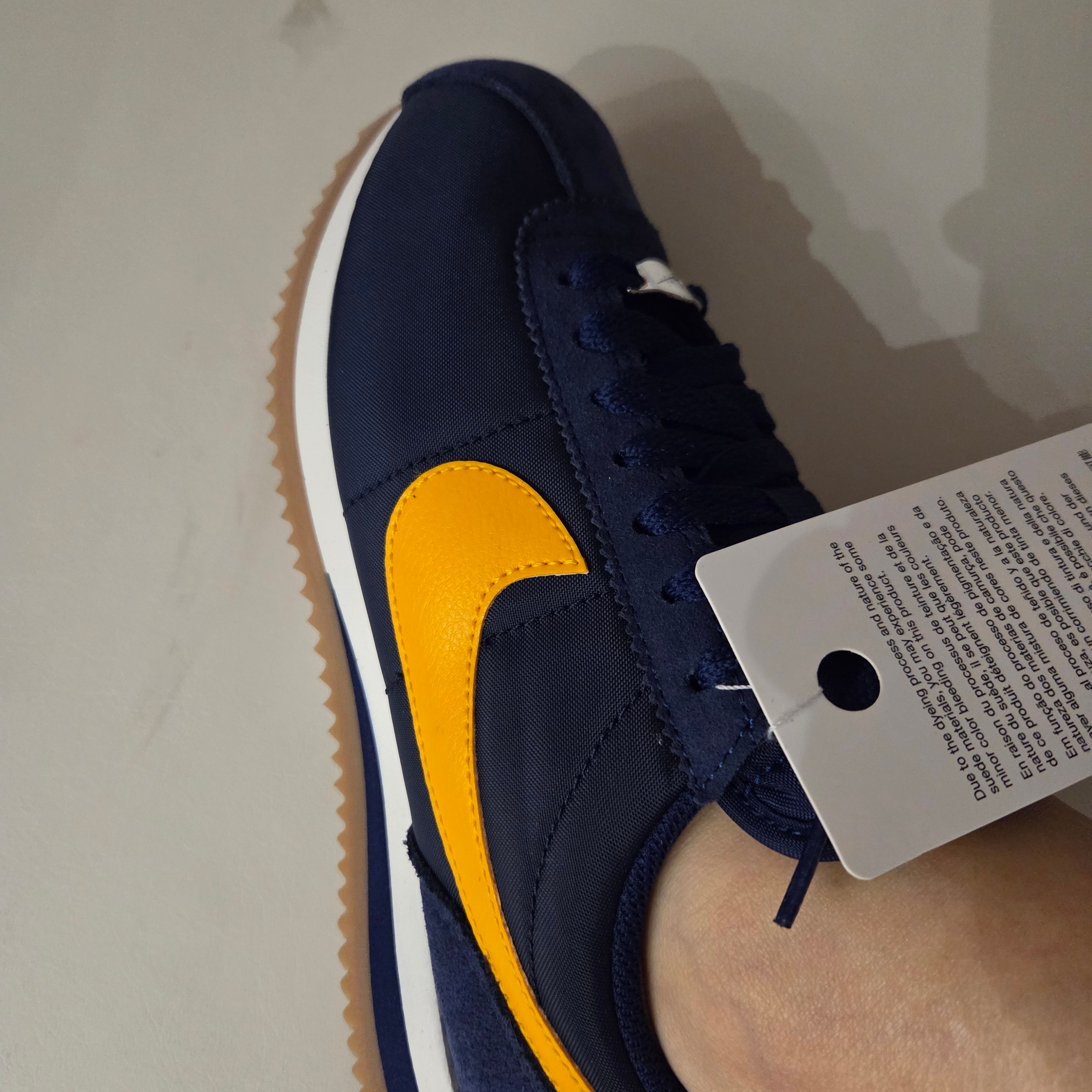(W) Nike Cortez Textile Midnight Navy Blue Void 착용 스타일 - 2